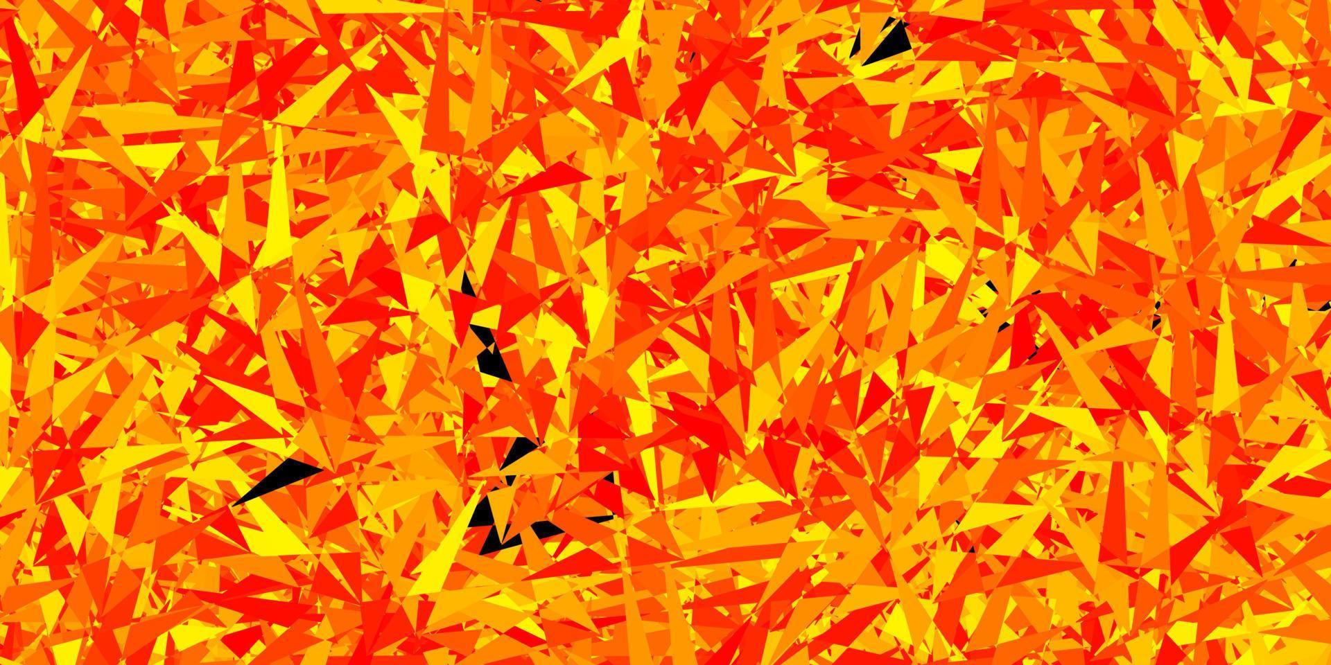 Dark Red, Yellow vector background with polygonal style.