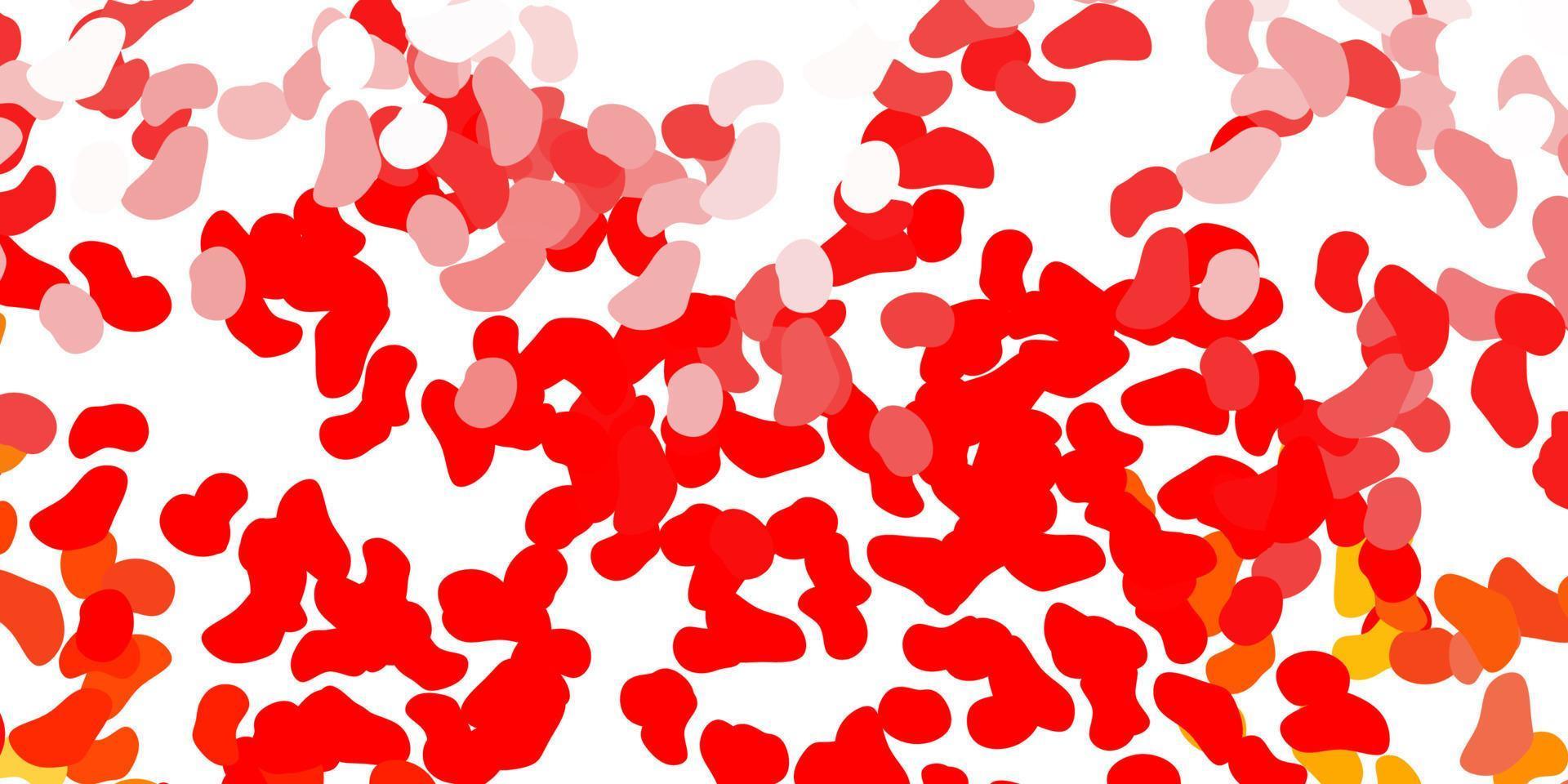 textura de vector rojo claro con formas de memphis.