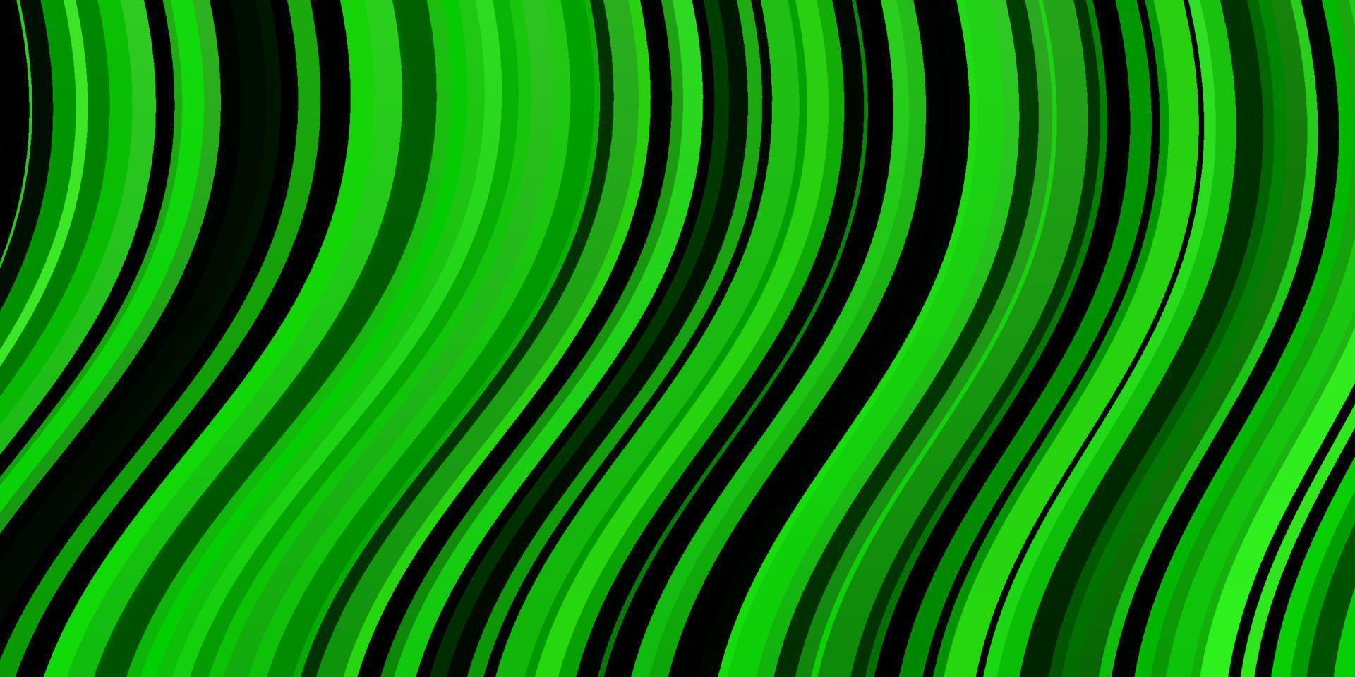 Light Green vector background with curved lines.