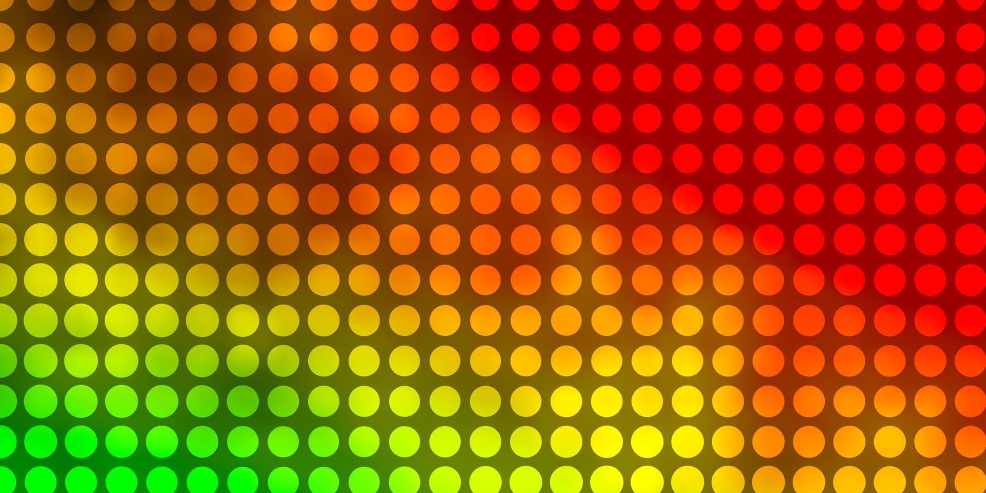 Light Green, Red vector background with circles.