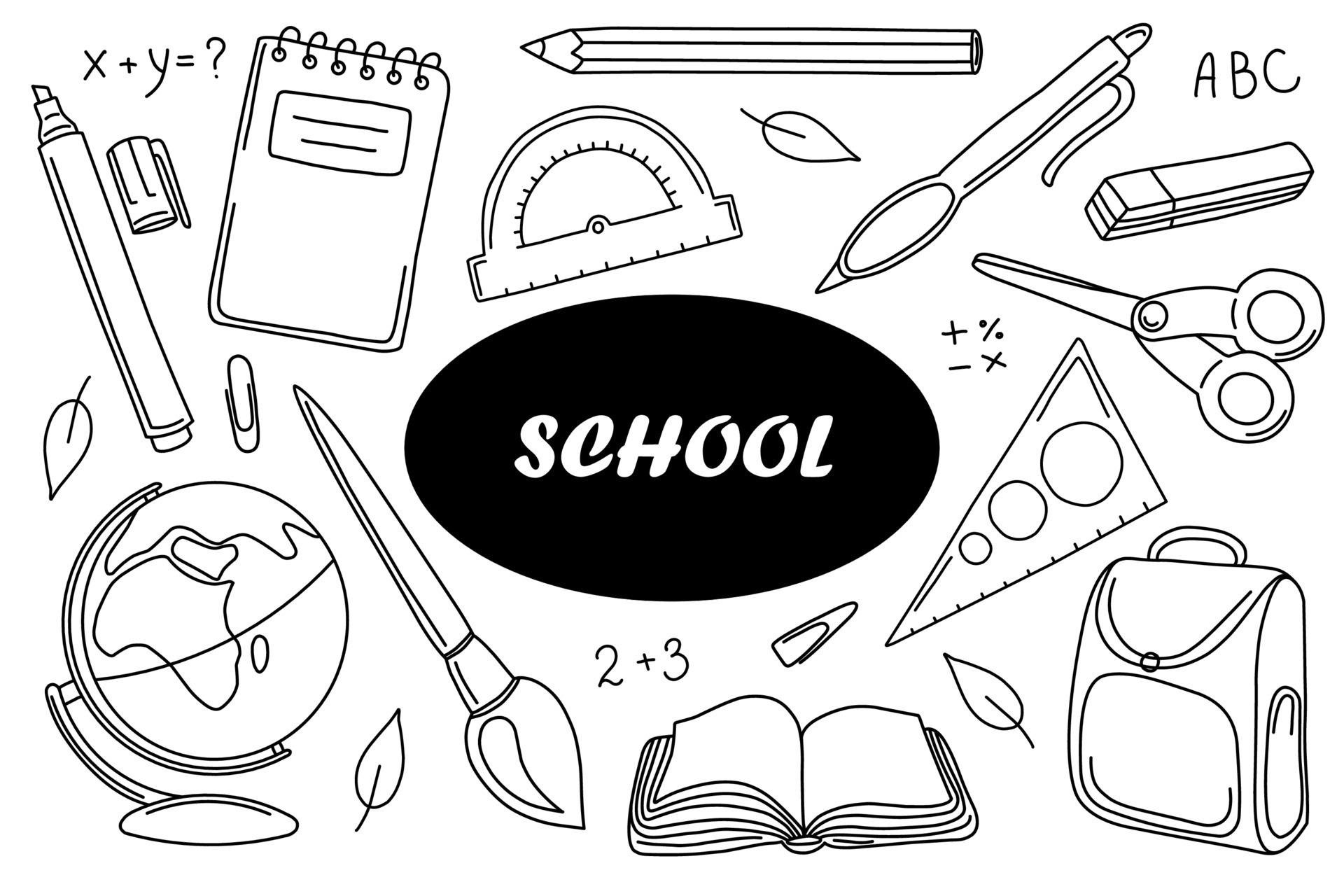 Illustration of school children, boy and girl. hand drawn sketch. Vector  illustration of school children, boy and girl. hand | CanStock