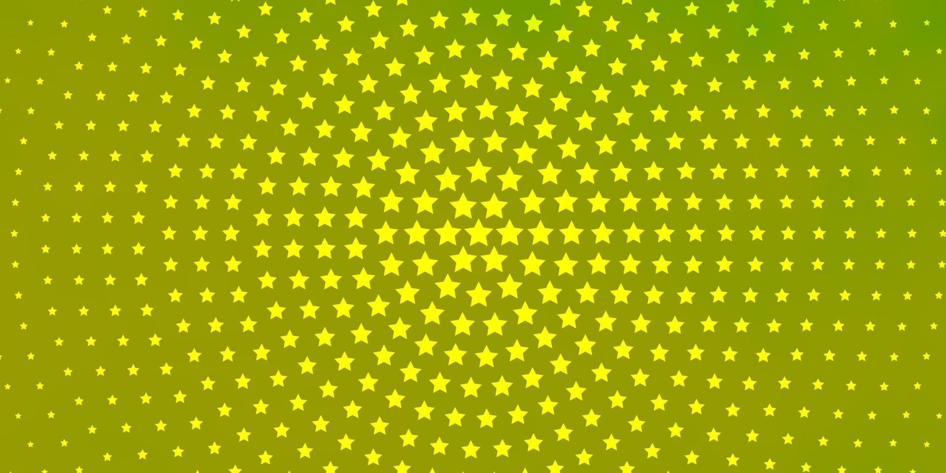 Light Green, Yellow vector texture with beautiful stars.