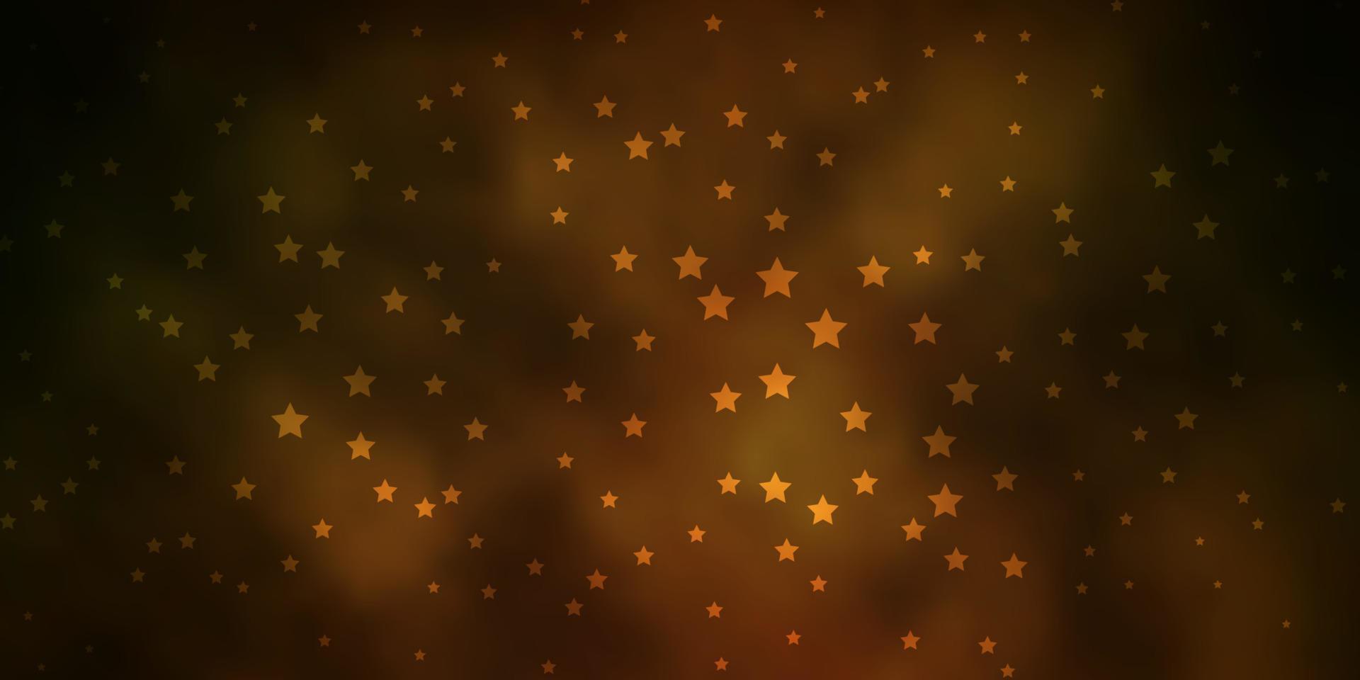 Dark Green, Yellow vector template with neon stars.