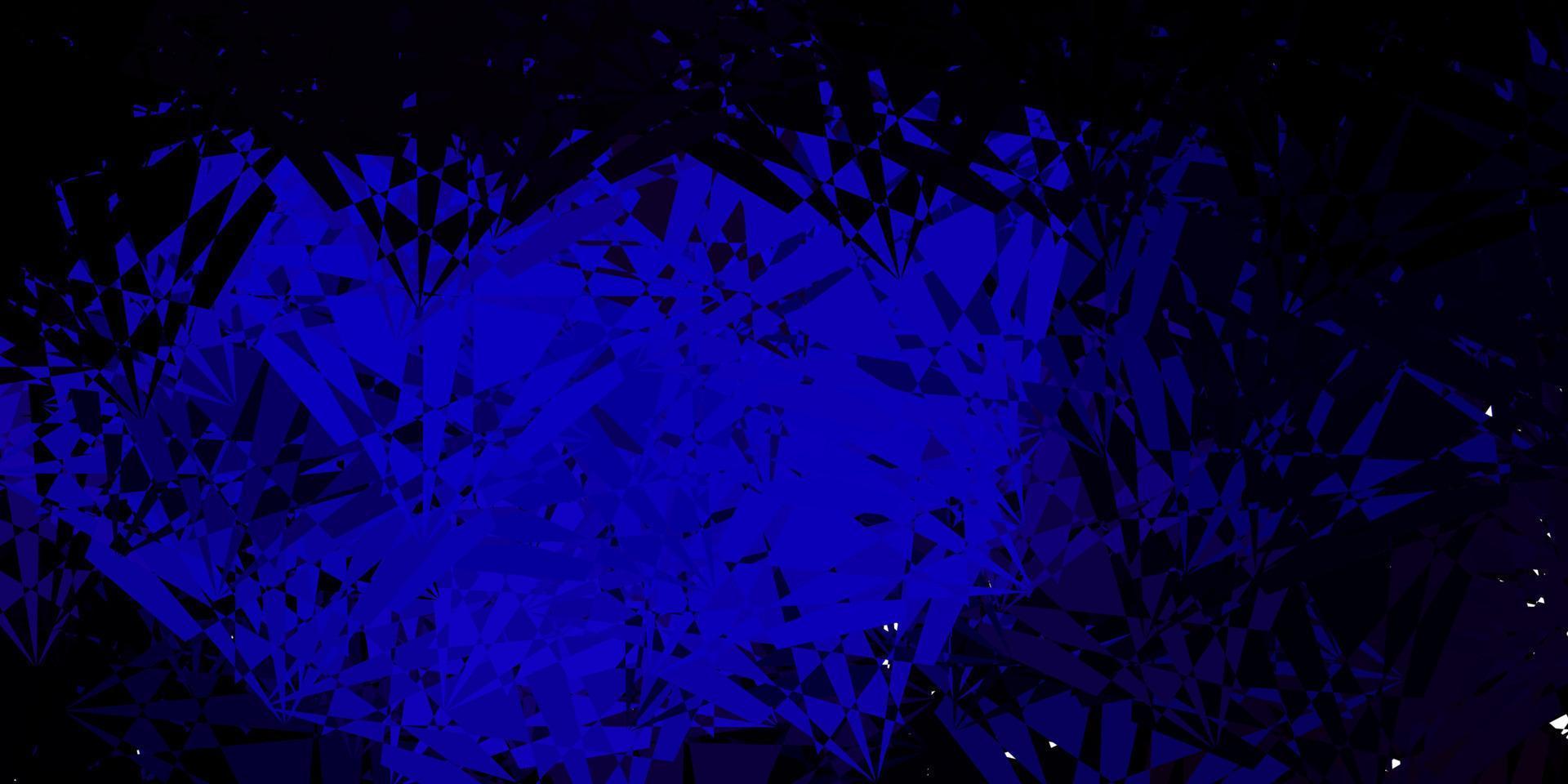 Dark Blue, Red vector texture with random triangles.