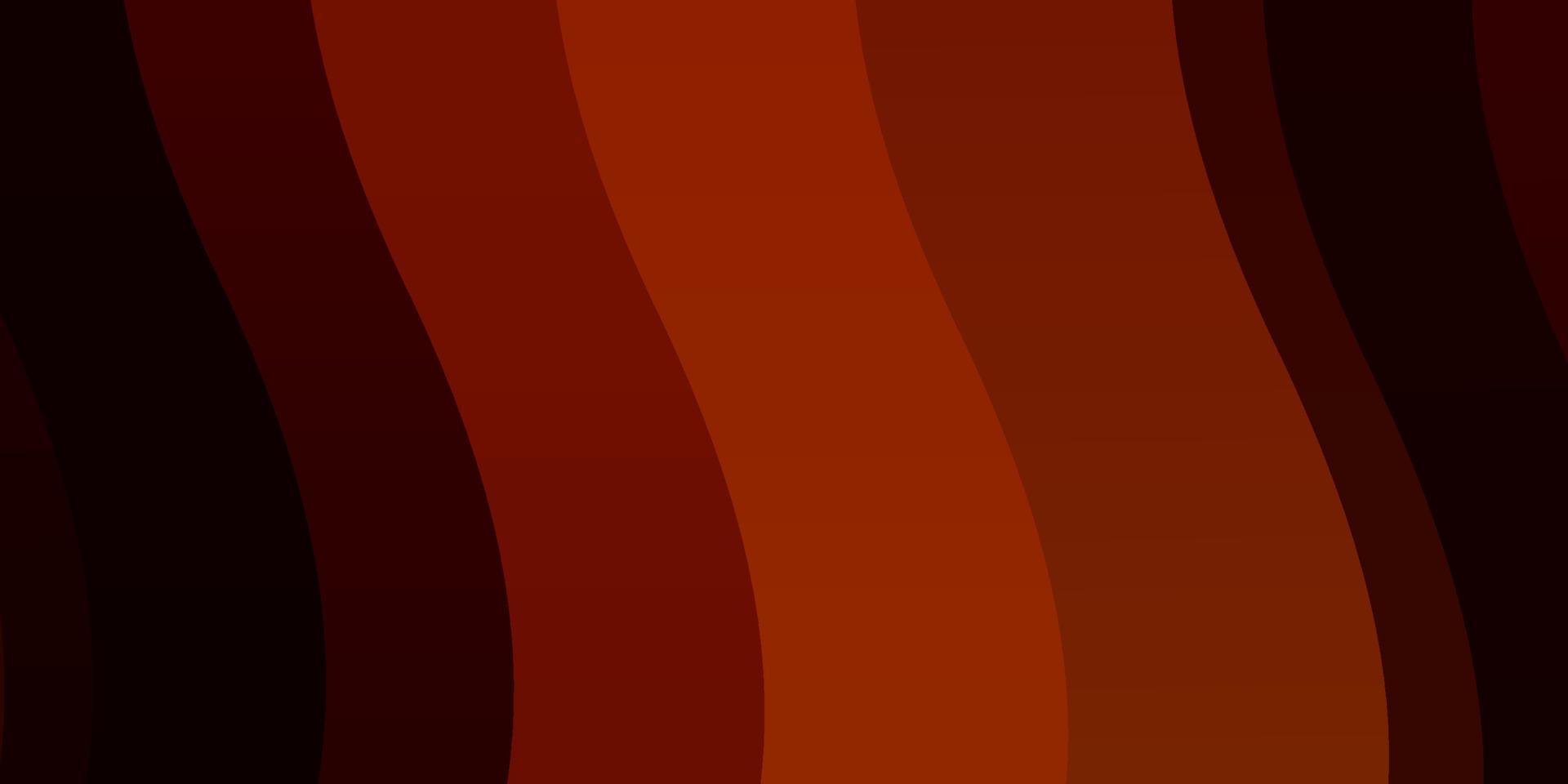 Dark Orange vector background with bent lines.