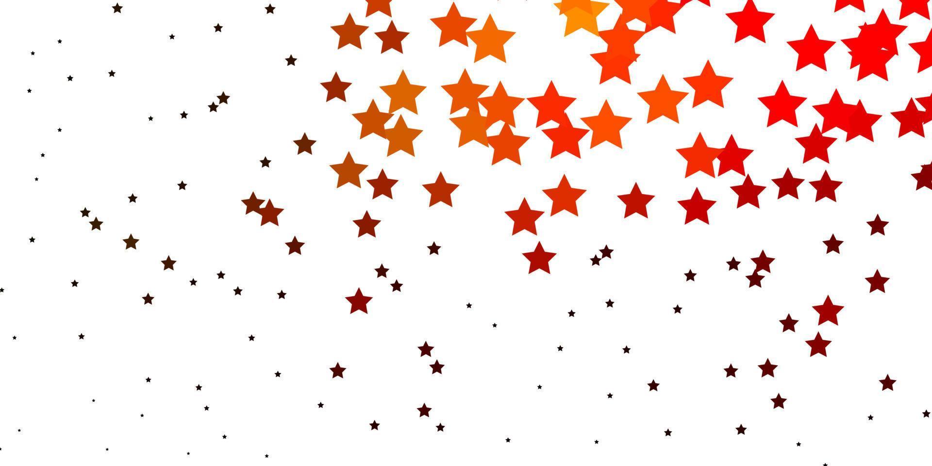 Diseño vectorial de color naranja oscuro con estrellas brillantes. vector