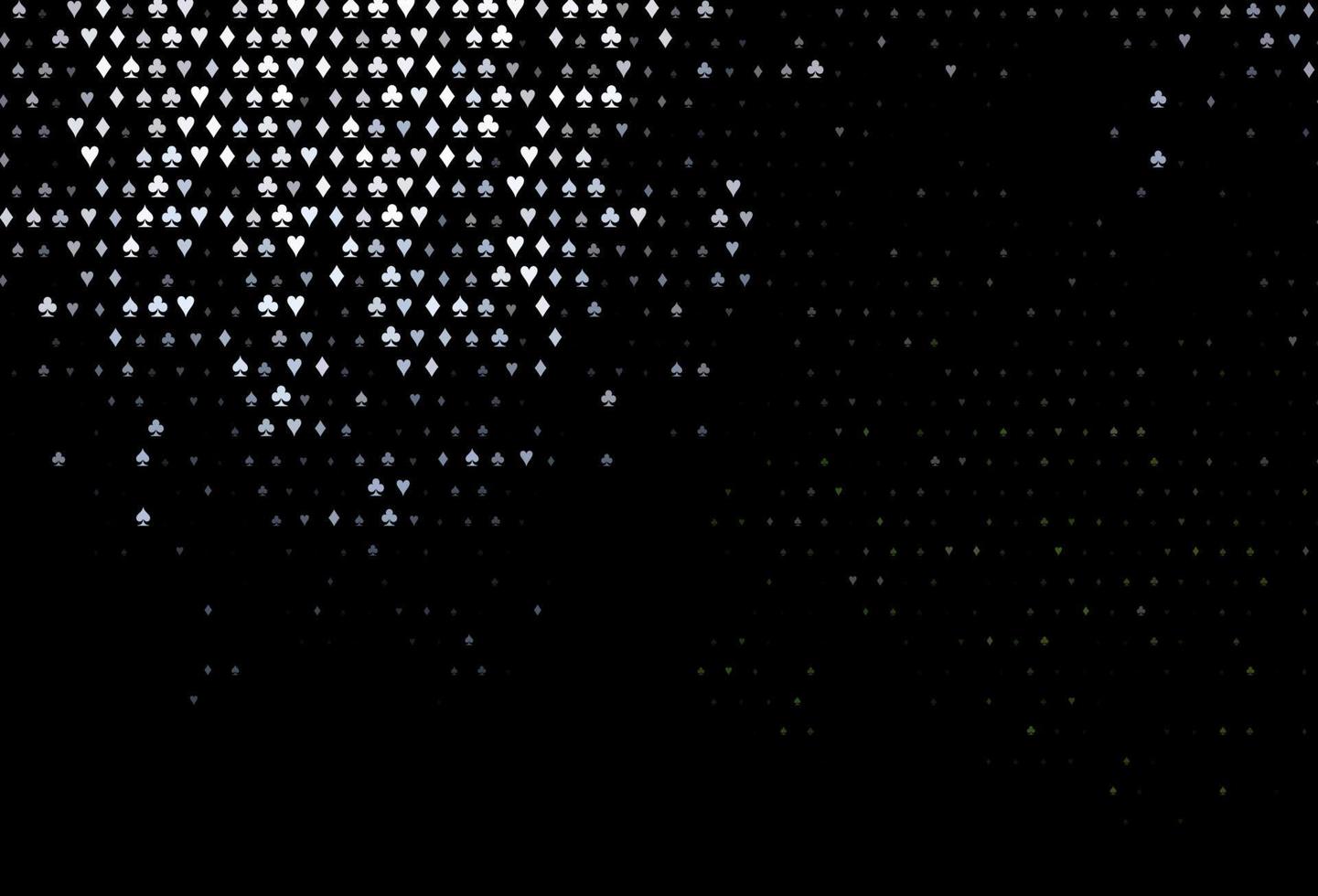 Dark green vector pattern with symbol of cards.