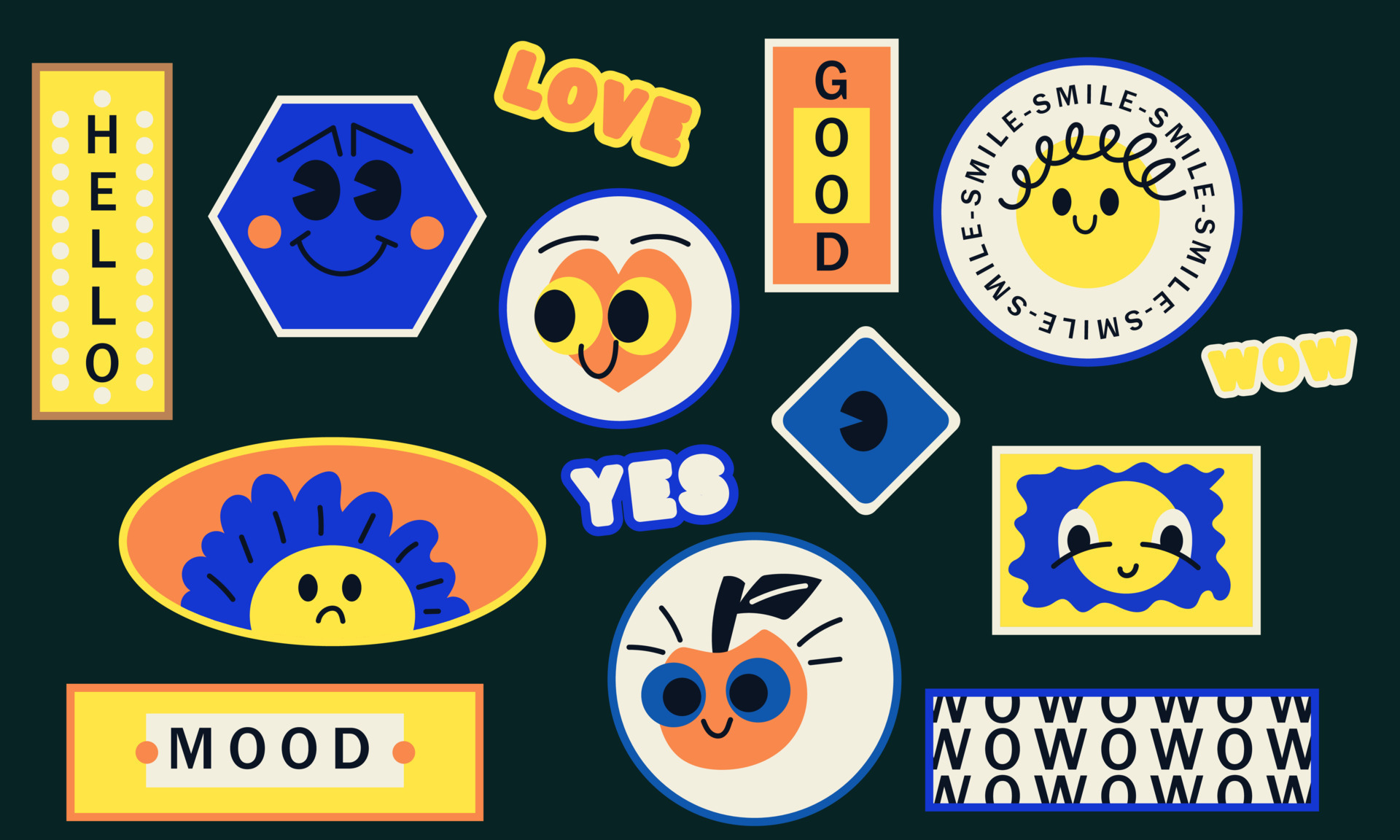Abstract cool sticker and doodle badge. Trendy art cartoon patch and modern face style collection vector illustration concept. Funny card text icon and phrase set. Stamp sign hipster and pop message 10887930 Vector Art at Vecteezy Abstract cool sticker and doodle badge. Trendy art cartoon patch and modern face style collection vector illustration concept. Funny card text icon and phrase set. Stamp sign hipster and pop message 10887930 Vector Art at Vecteezy