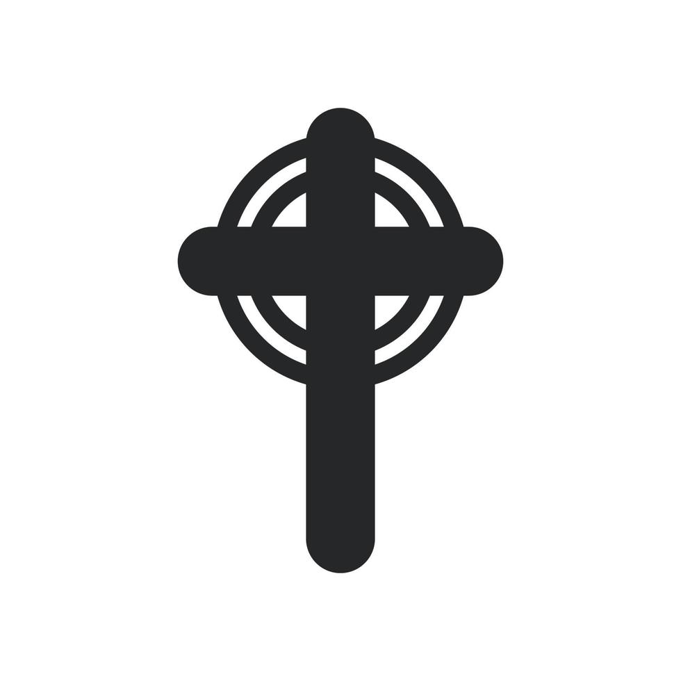 Cross religion god vector illustration icon. Symbol christianity and shape christian sign. Religious crucifix faith and catholicism black holy art. Spirituality element jesus design and isolated white