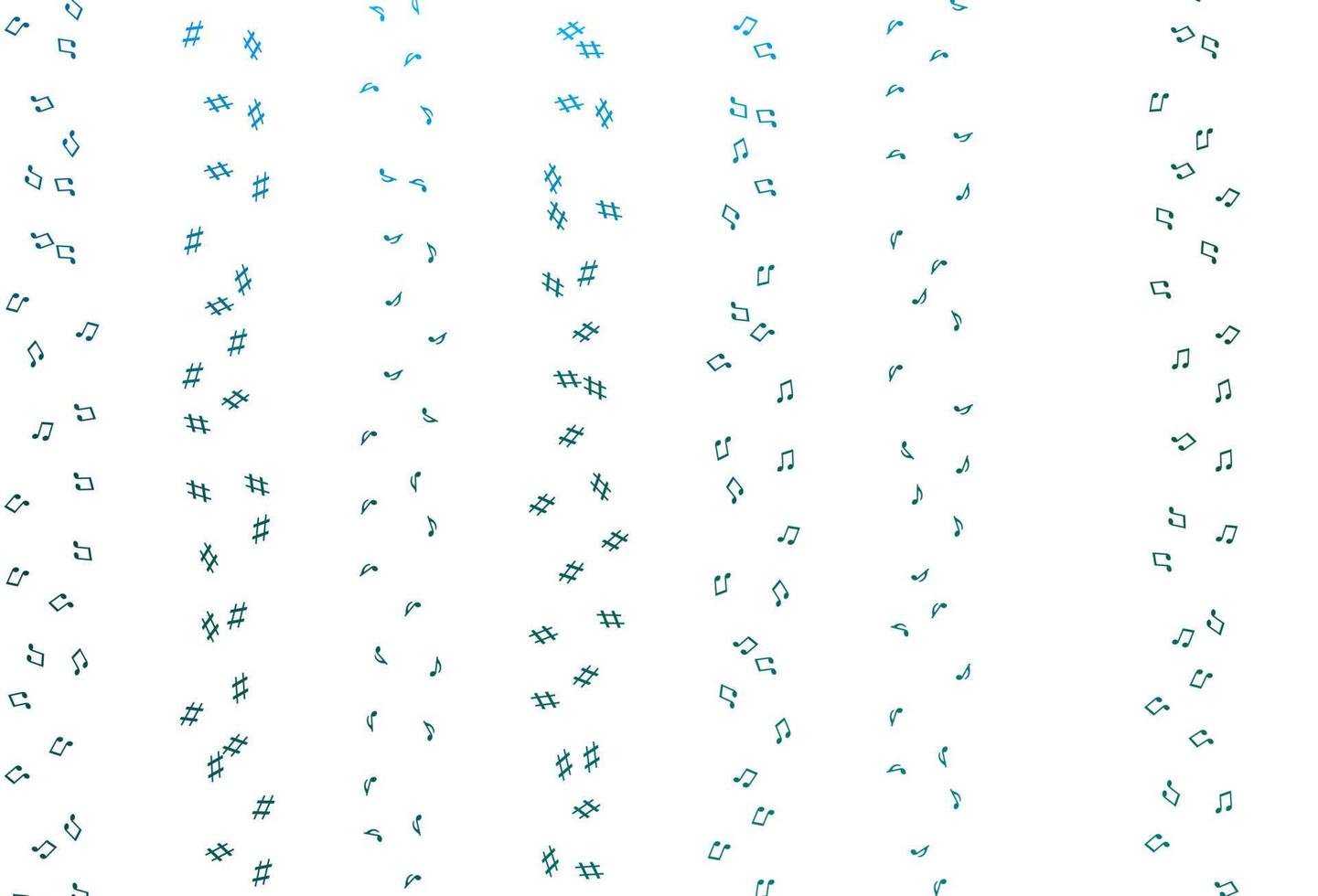 Light Blue, Green vector texture with musical notes.