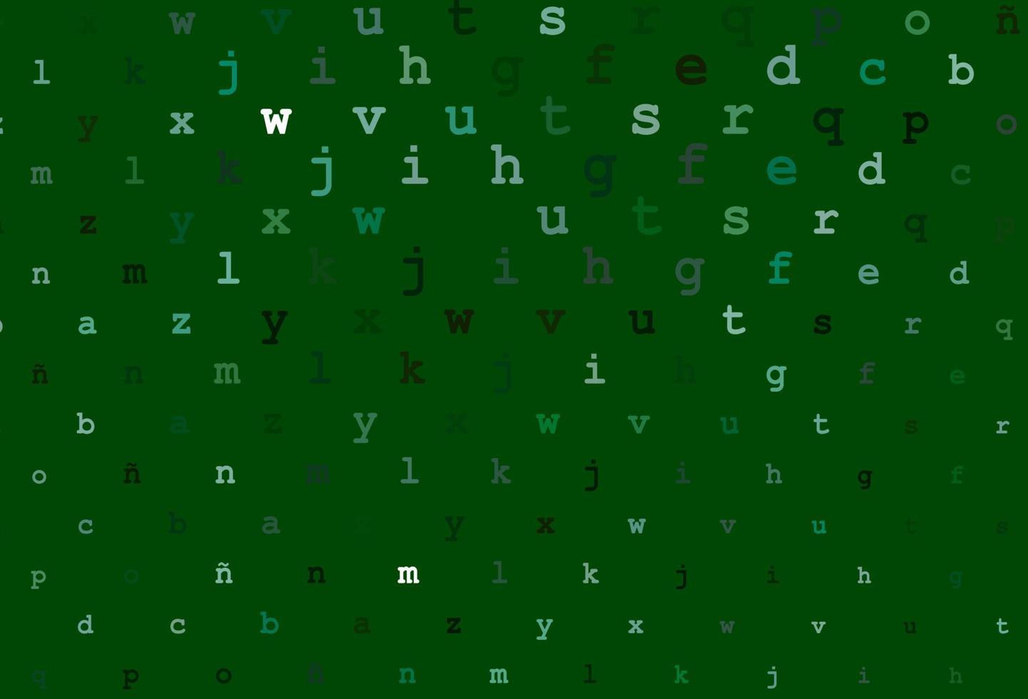 Light green vector pattern with ABC symbols.