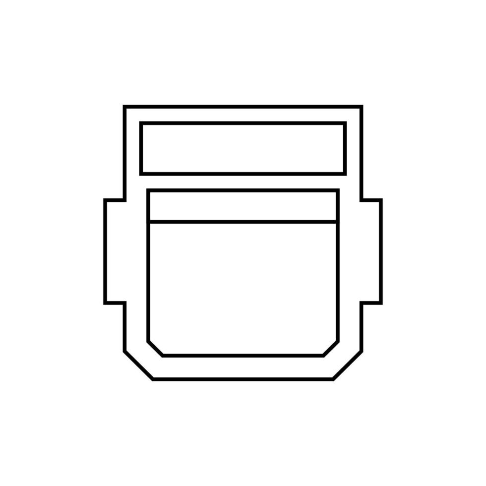 esquema de ilustración de icono de vector de computadora de puerto de conexión. Jack electrónico cable dispositivo conector aislado blanco línea delgado