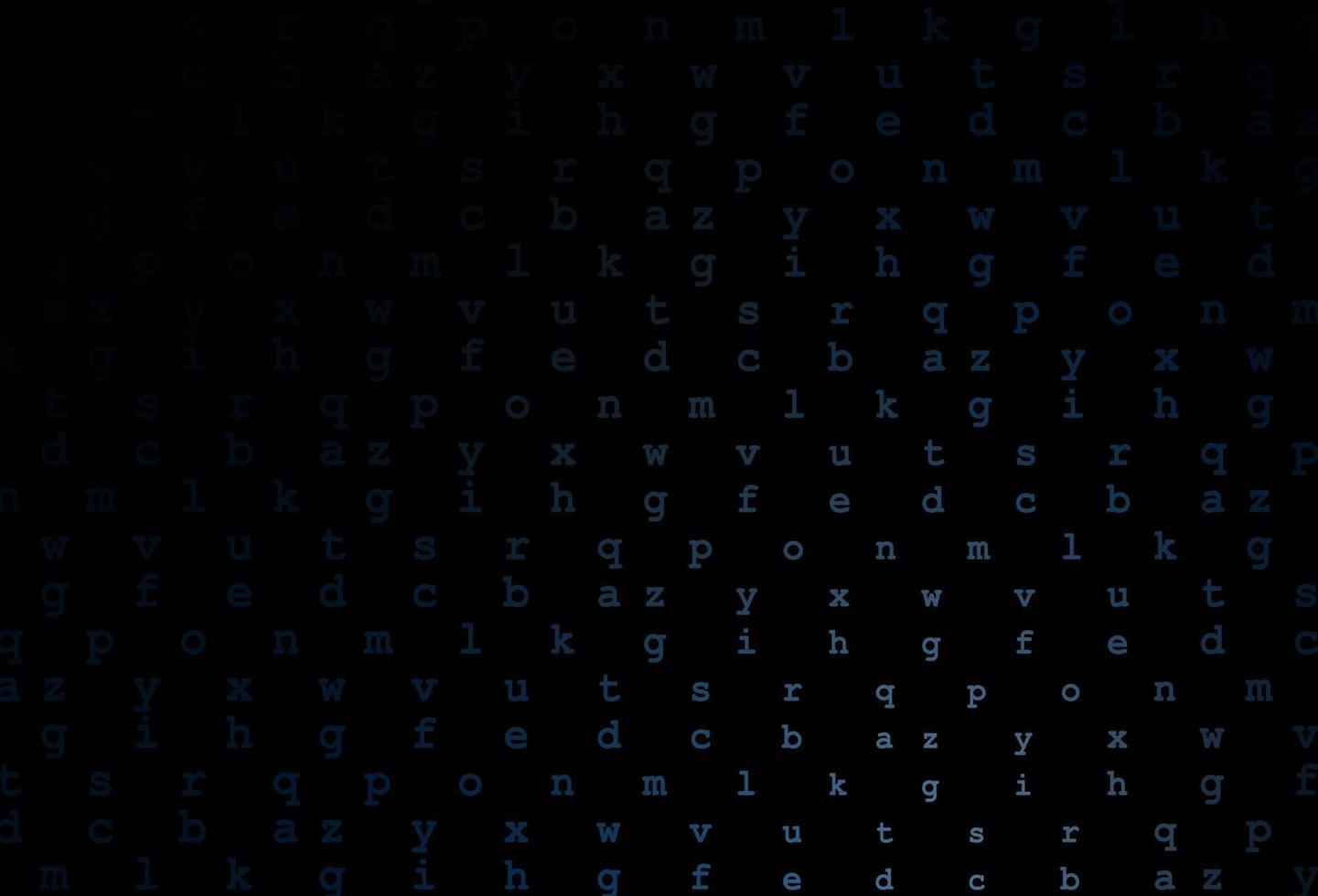 Dark blue vector pattern with ABC symbols.