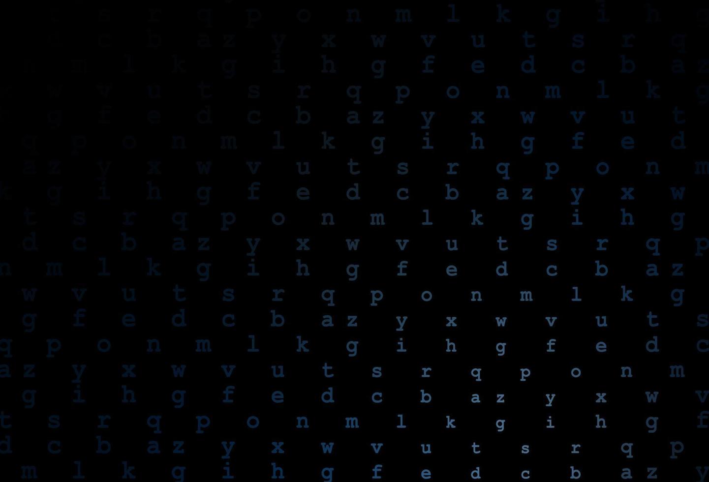 Dark blue vector pattern with ABC symbols.