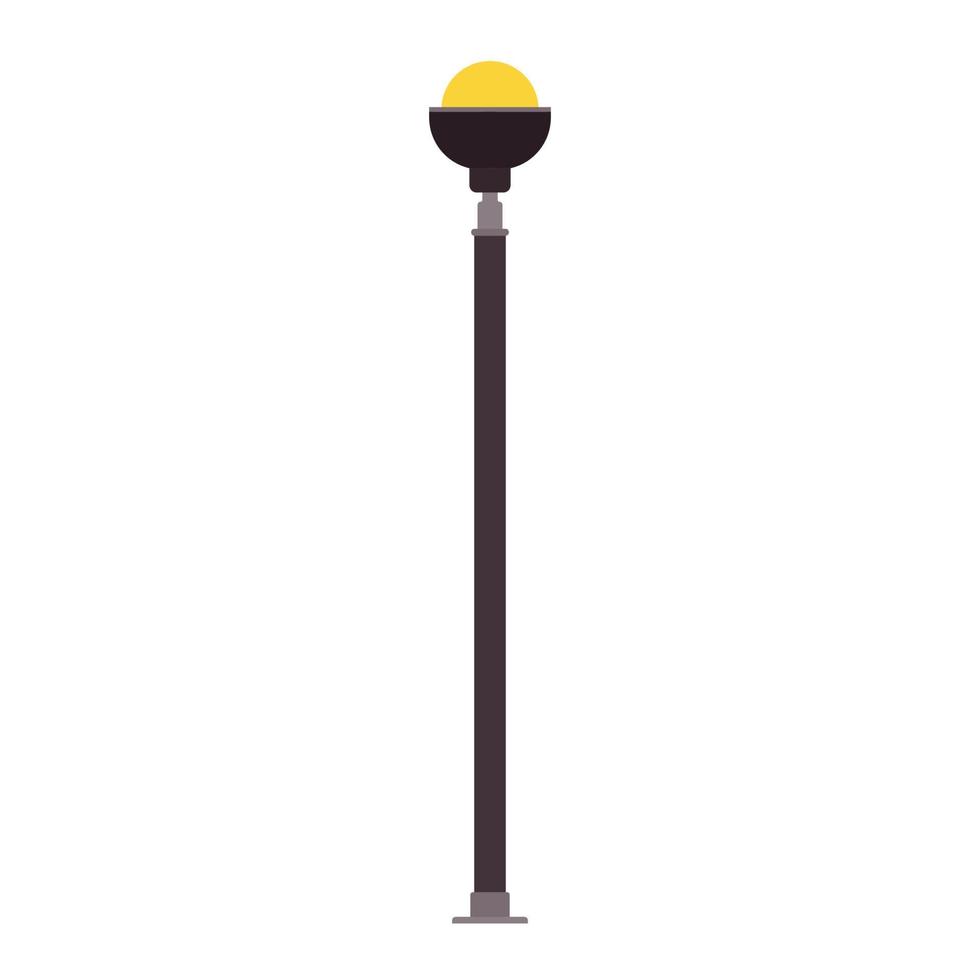 diseño de icono de vector de luz de calle aislado blanco. lámpara linterna ciudad silueta urbana. poste plano al aire libre vintage clásico