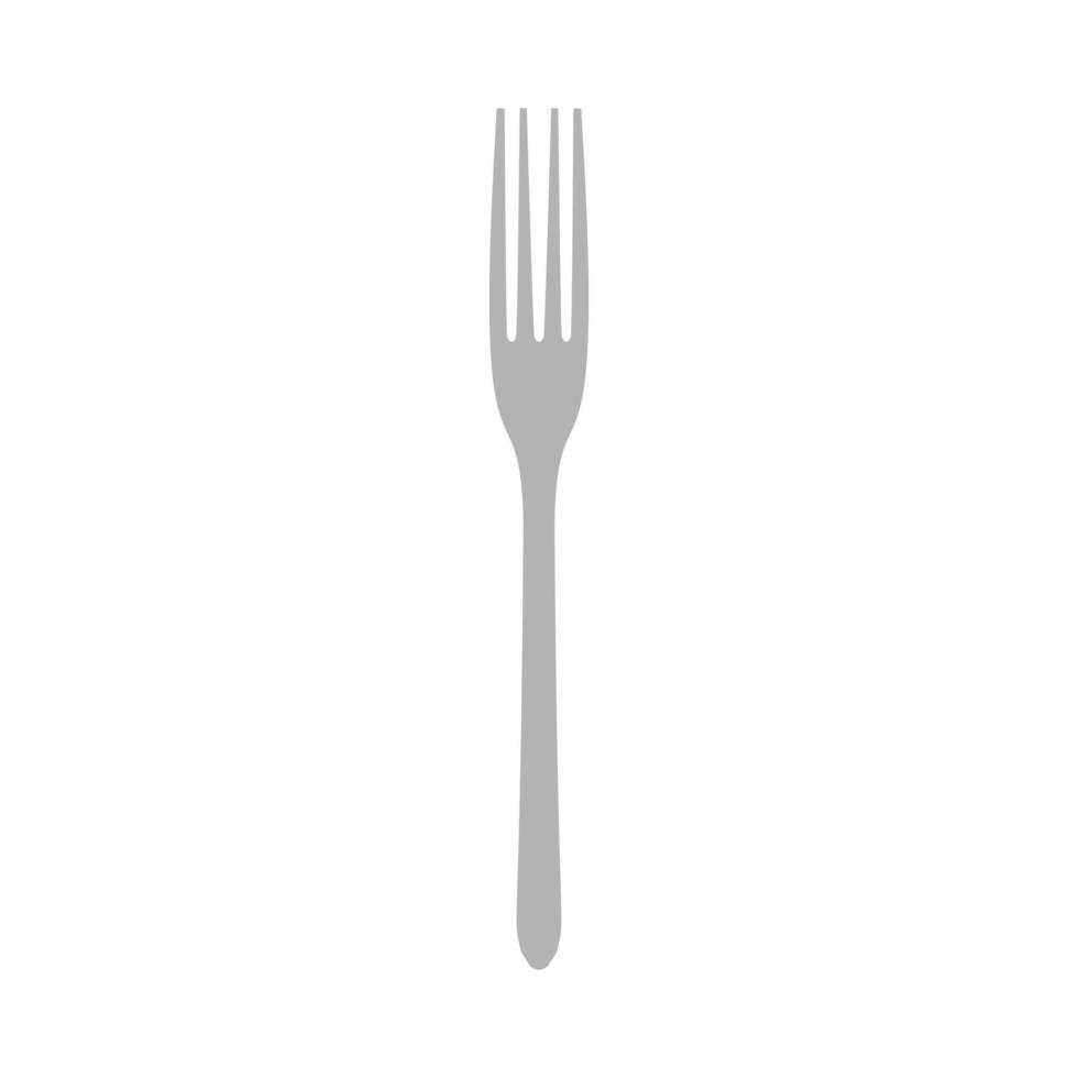 Fork equipment dishware tool vector object icon isolated food. Restaurant silverware top view