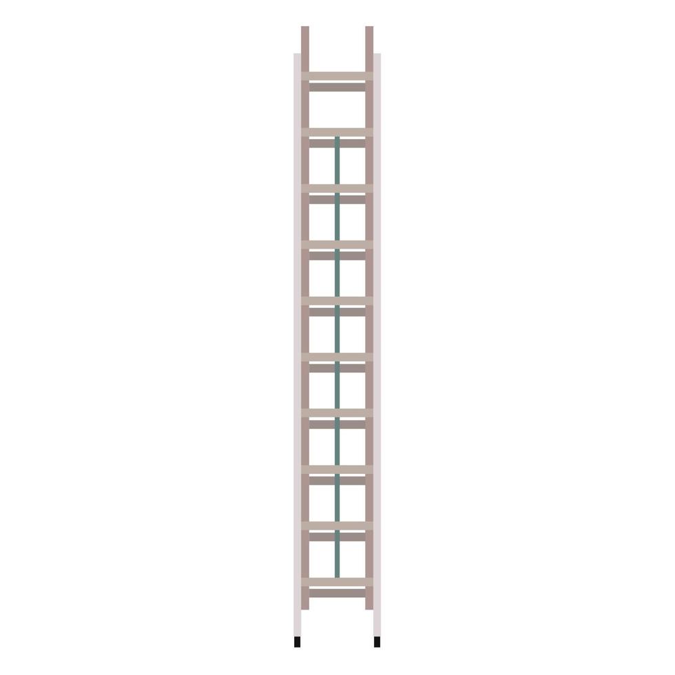 Ladder vector flat equipment tool icon step. Development repair simple worker construction climb.  High stepladder