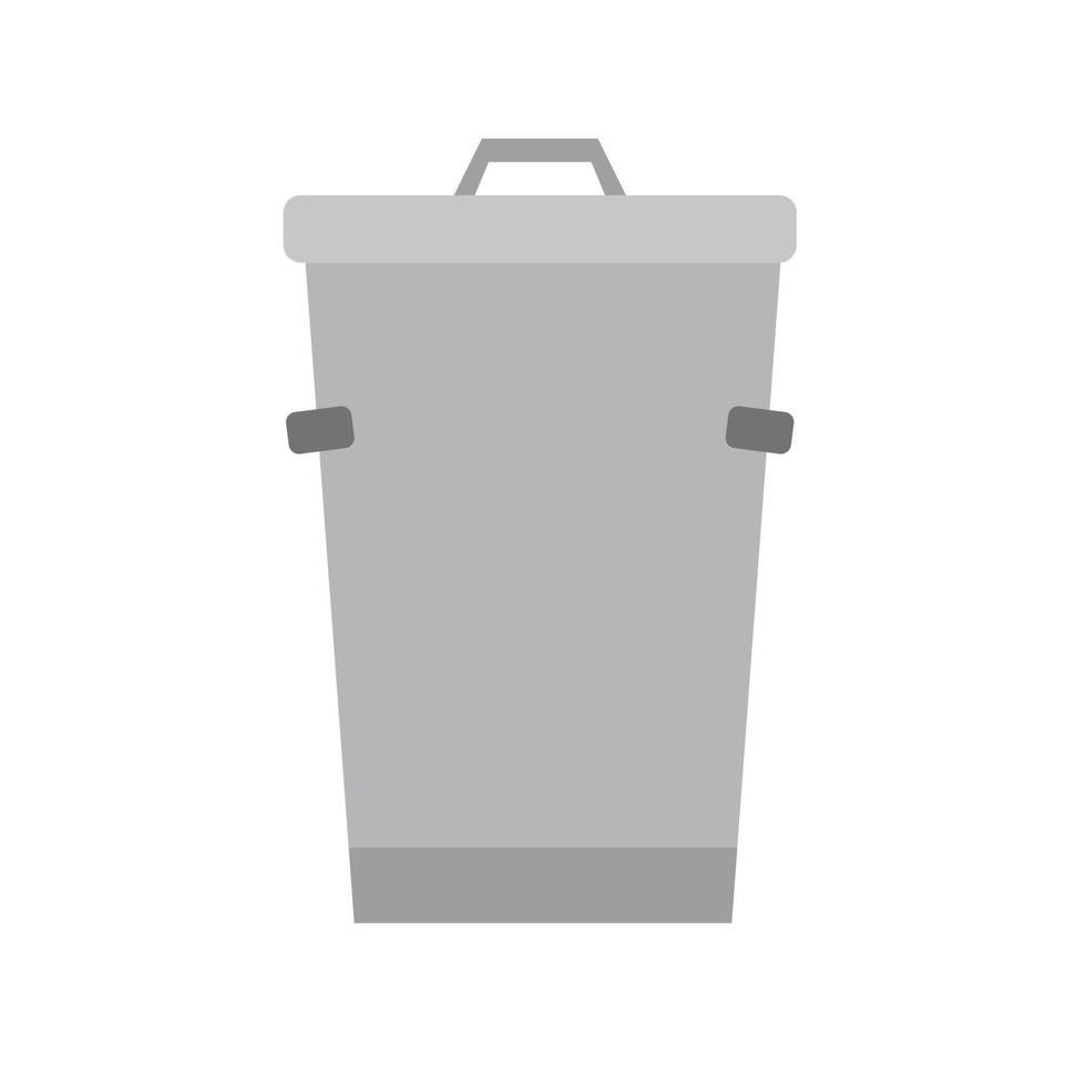 Trash can bin ecology environmental object vector. Reuse urban garbage icon recycle vector