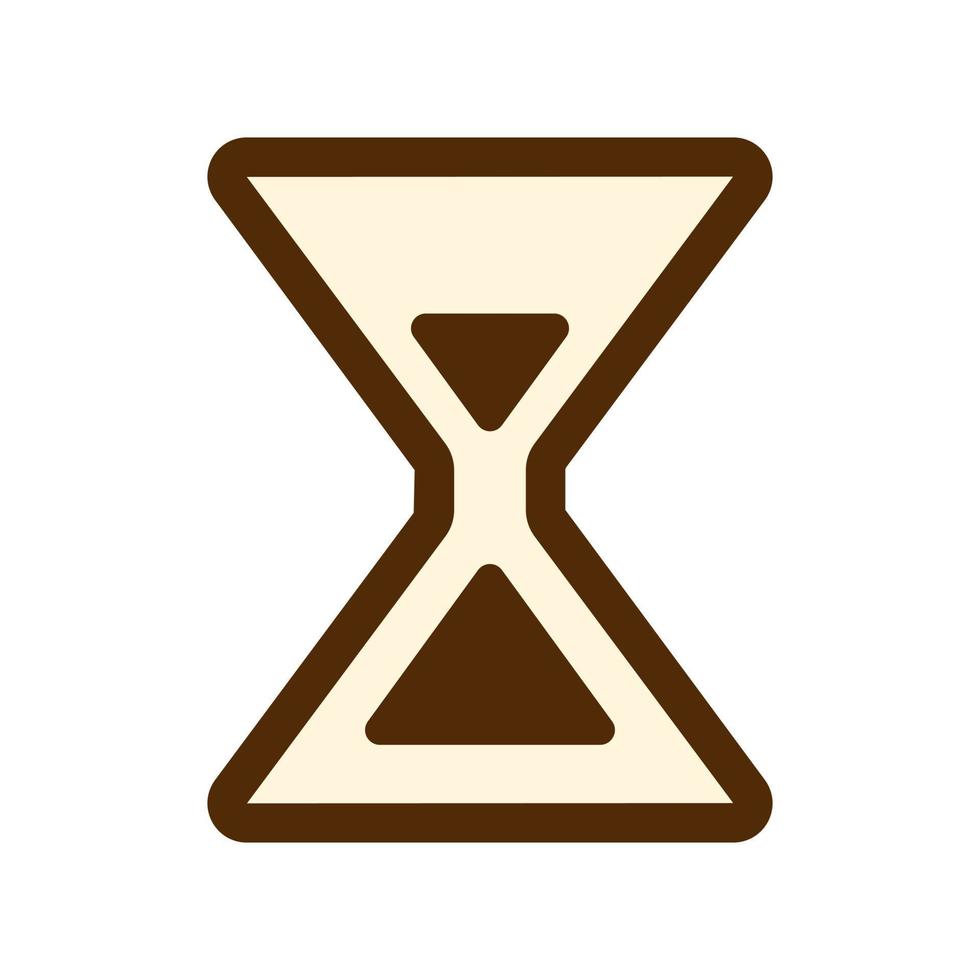 icono de reloj de arena retro vectorial. cursor de carga en diseño plano. vector