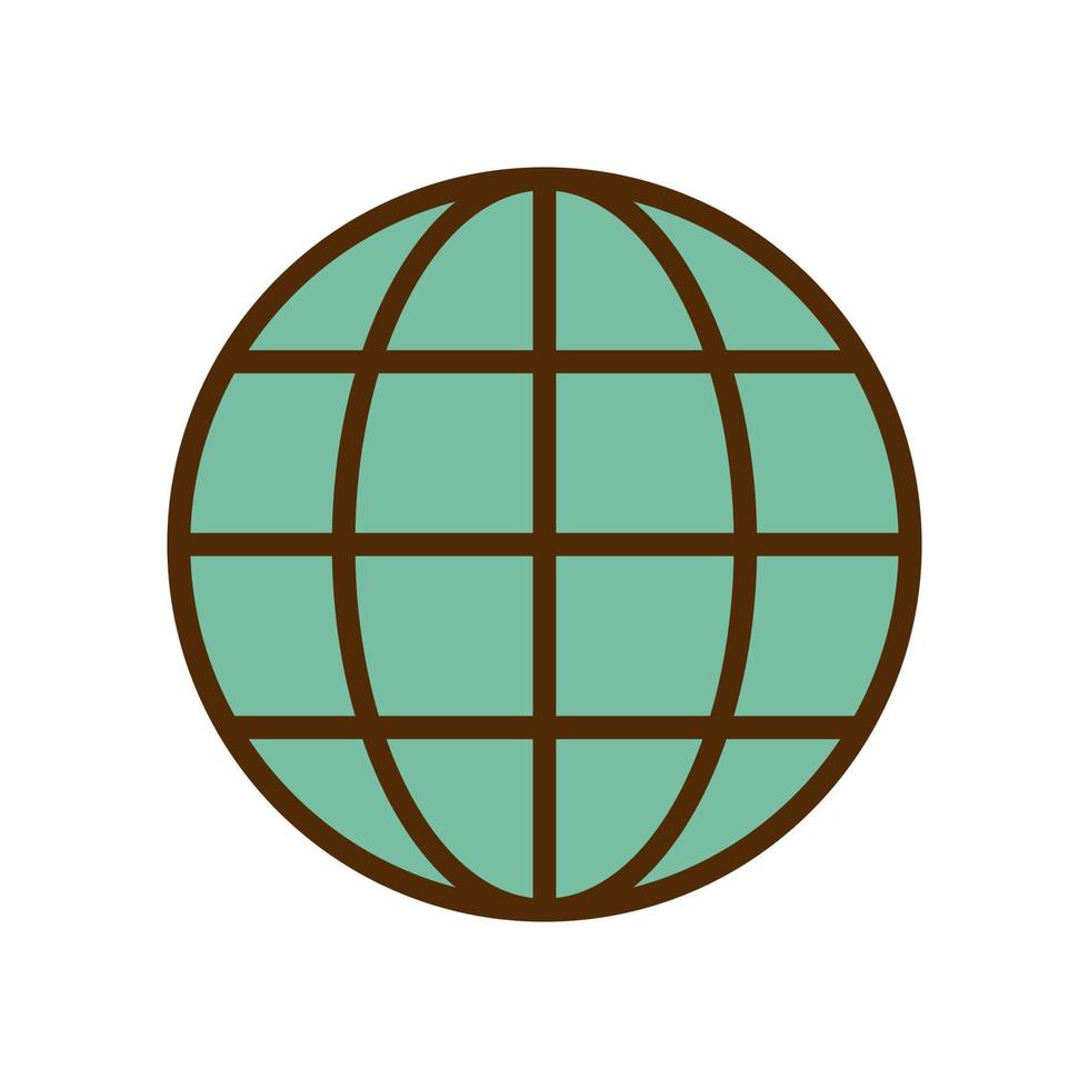 Vector retro browser icon. Internet icon in flat design.