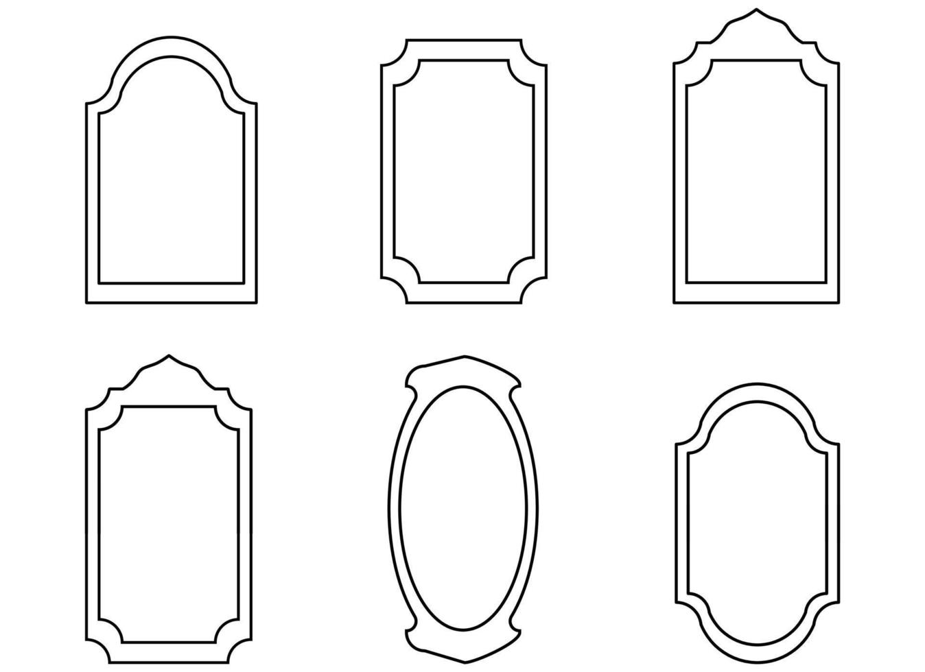 frame vector set design illustration isolated on white background