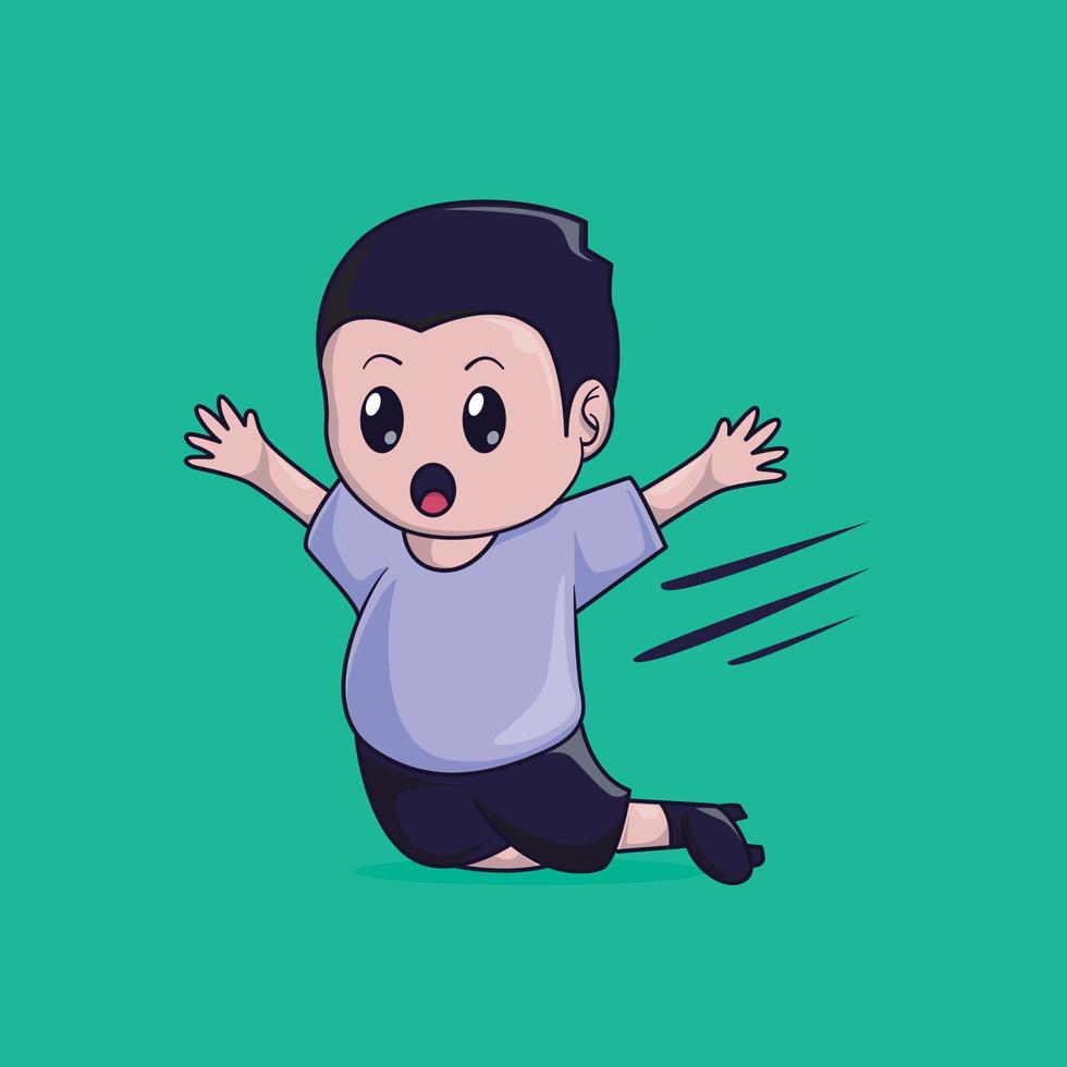 child playing football illustration vector
