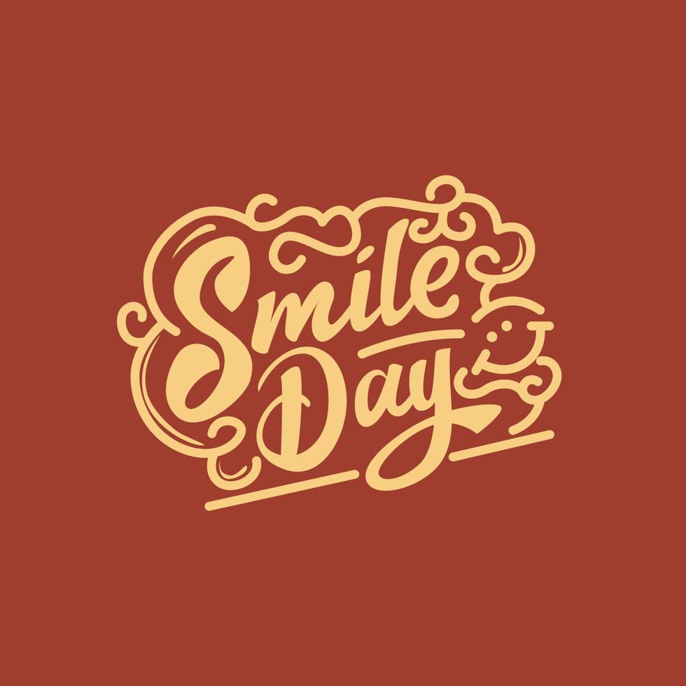 Smile typography vector