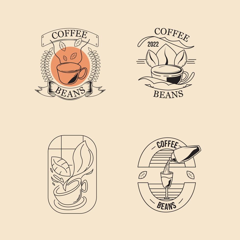 plantilla de logotipo de café vector