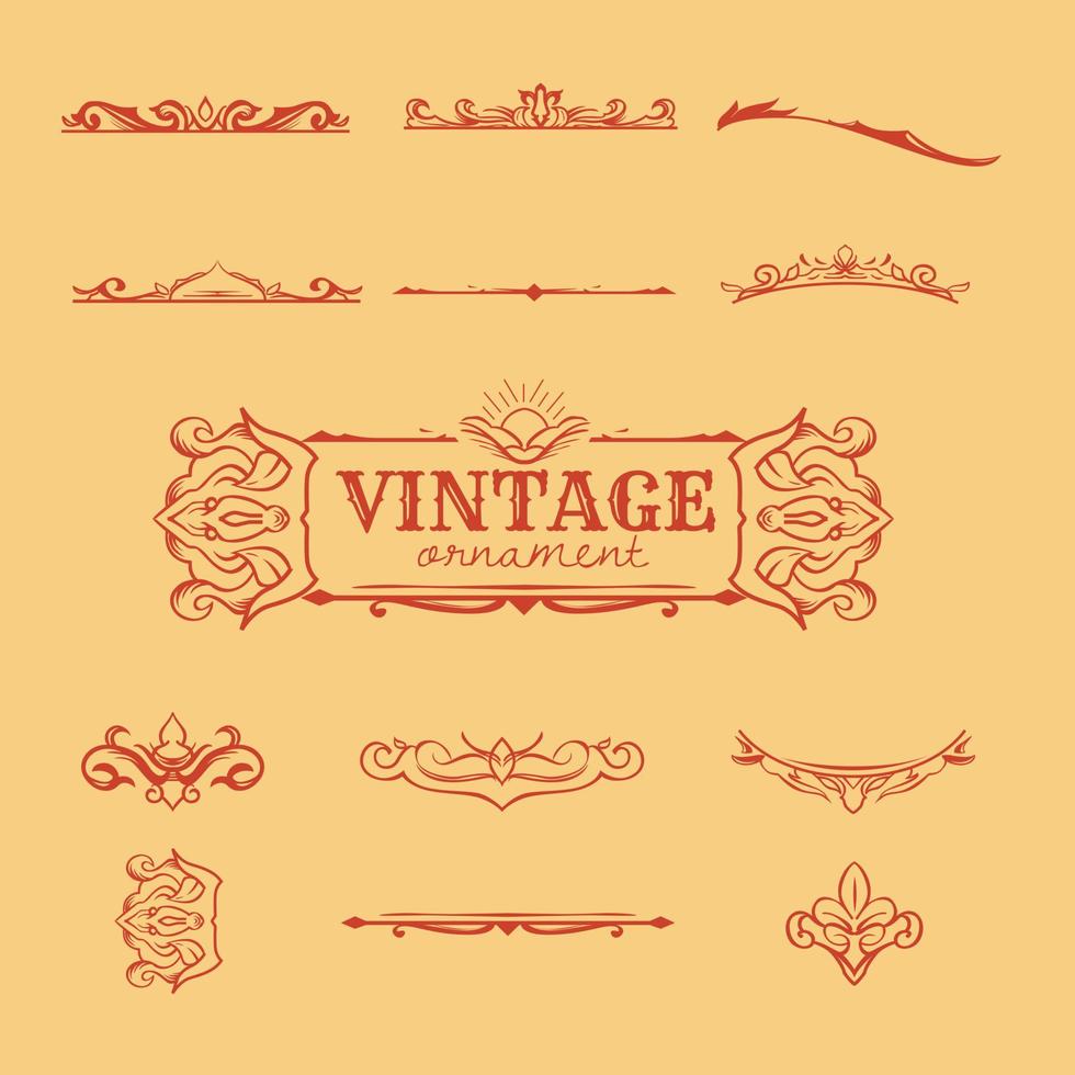 Vintage ornament vector