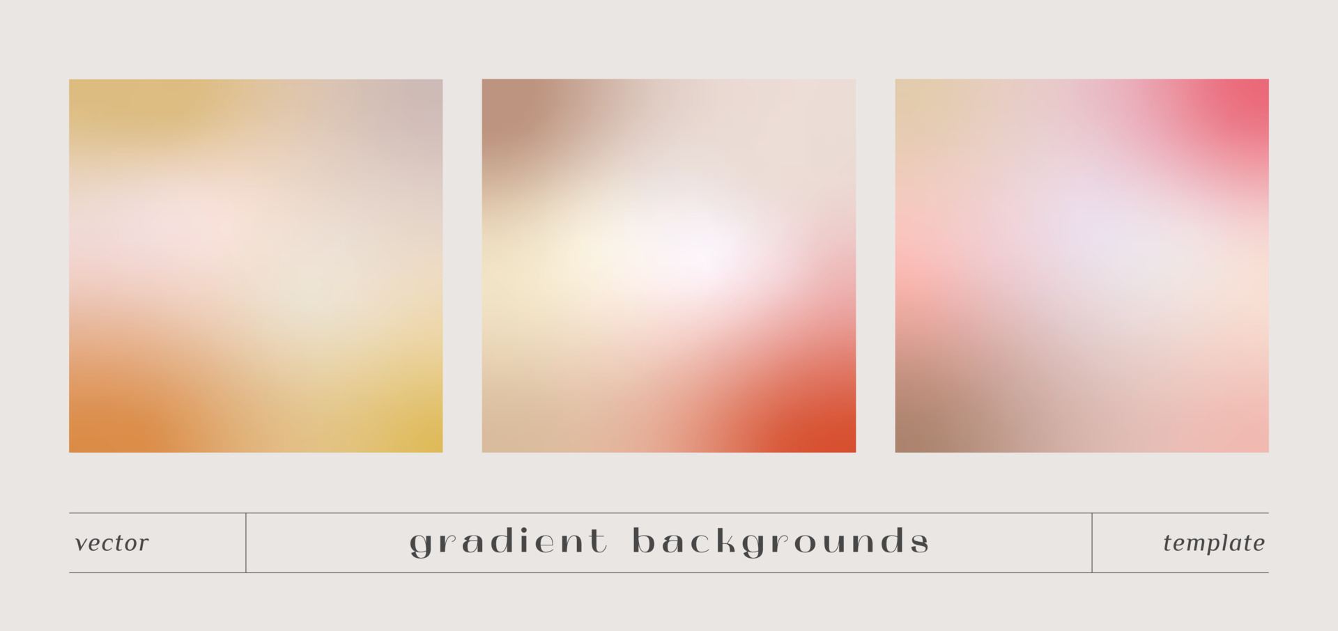 Set of soft gradient texture backgrounds. Minimalist vector backdrop neutral color. 10889224