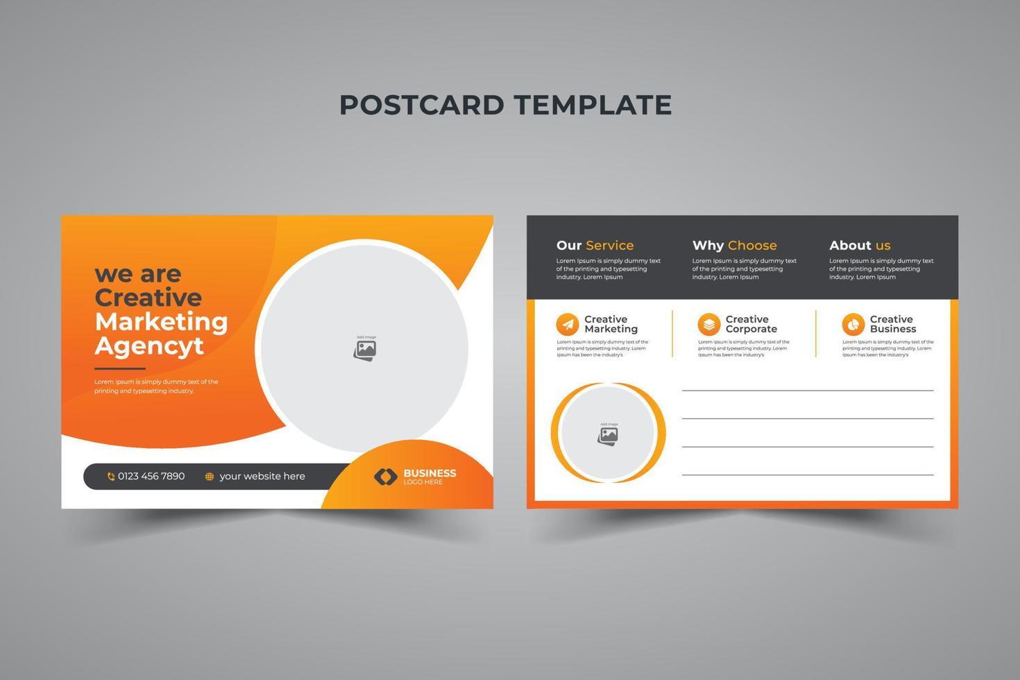 Creative vector illustration of postcard isolated on transparent background. Postal travel card art design. Abstract concept graphic element Corporate business or marketing agency postcard template