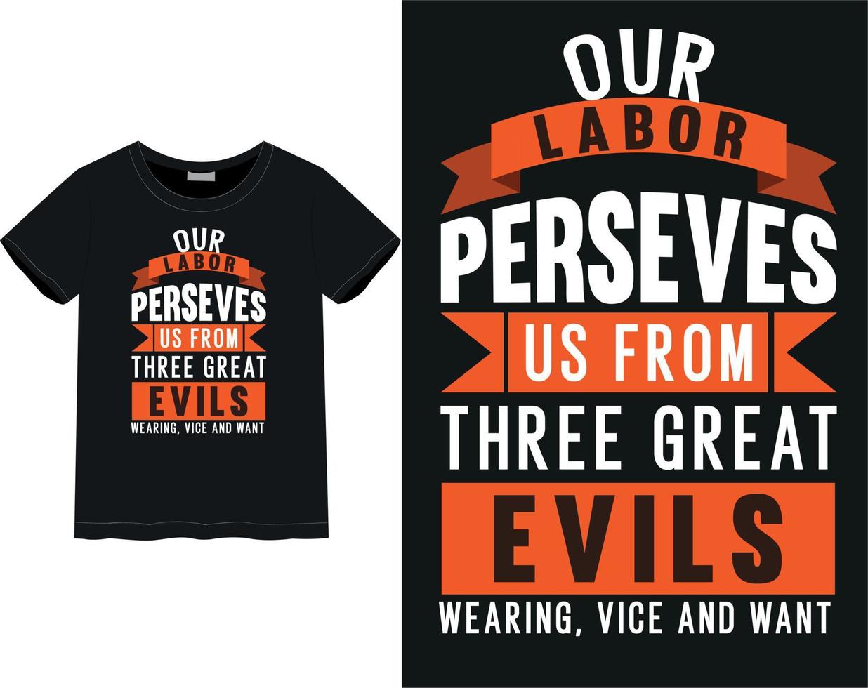 Labor day t-shirt vector