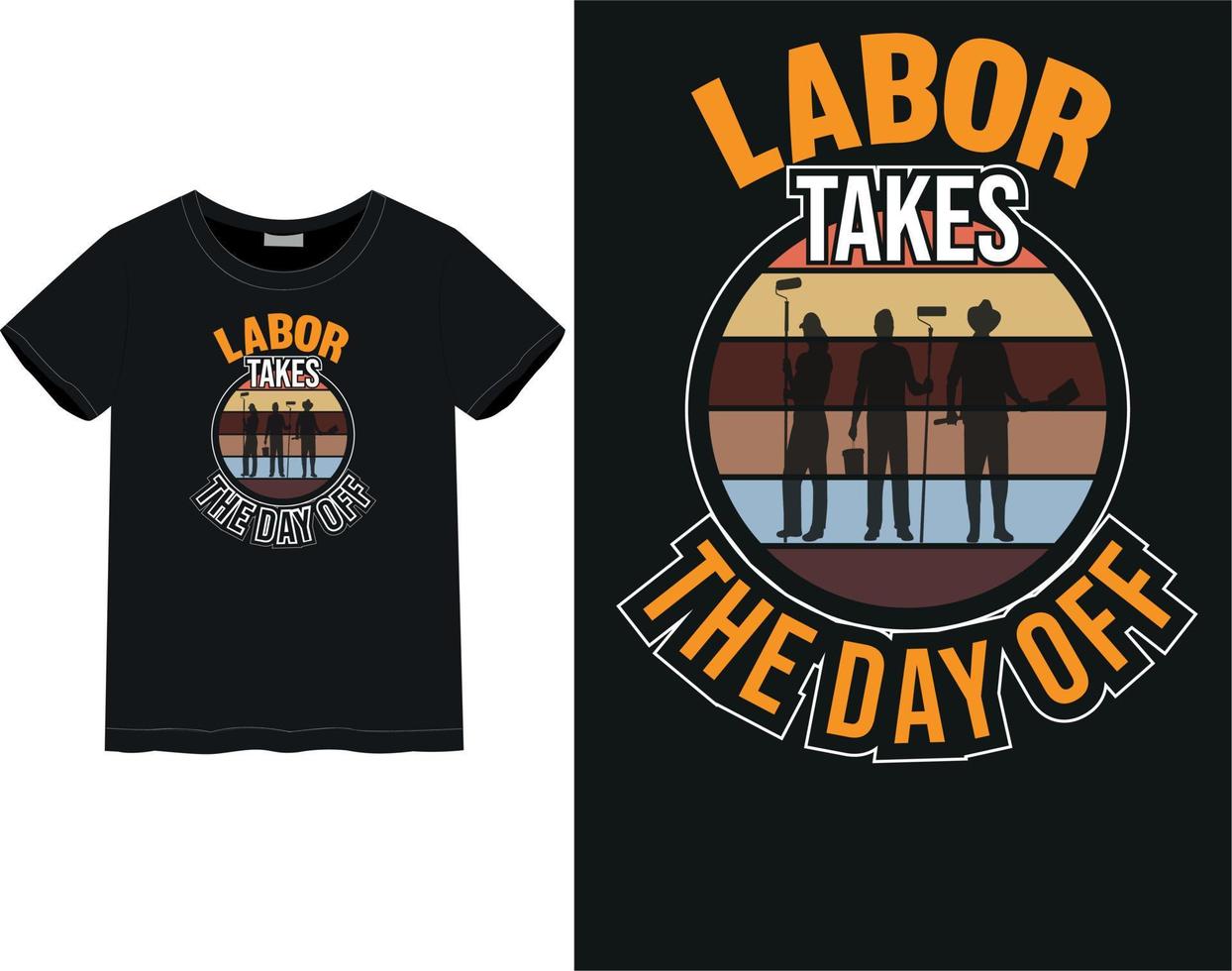 Labor day t-shirt vector