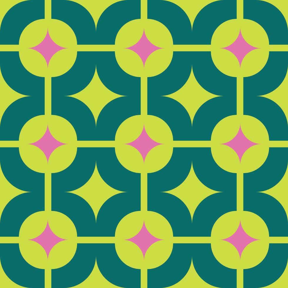 Simple geometric seamless pattern brightl color. Vector illustration