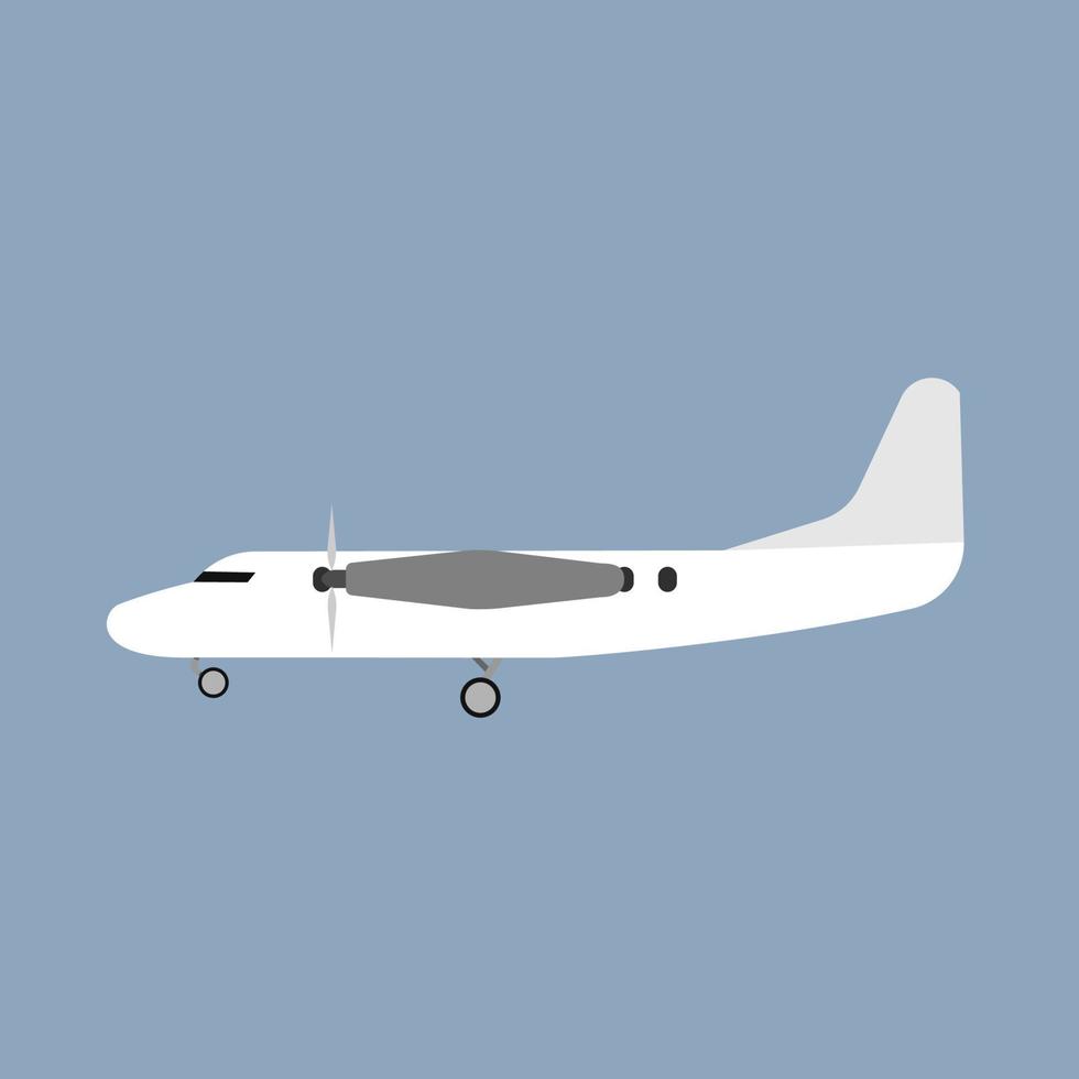 Plane travel transportation vector airliner side view. Flat business aviation transport isolated