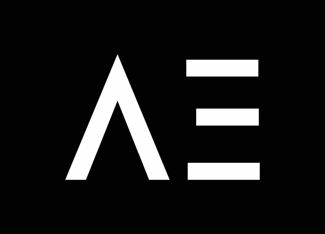 AE initial letters logo design vector
