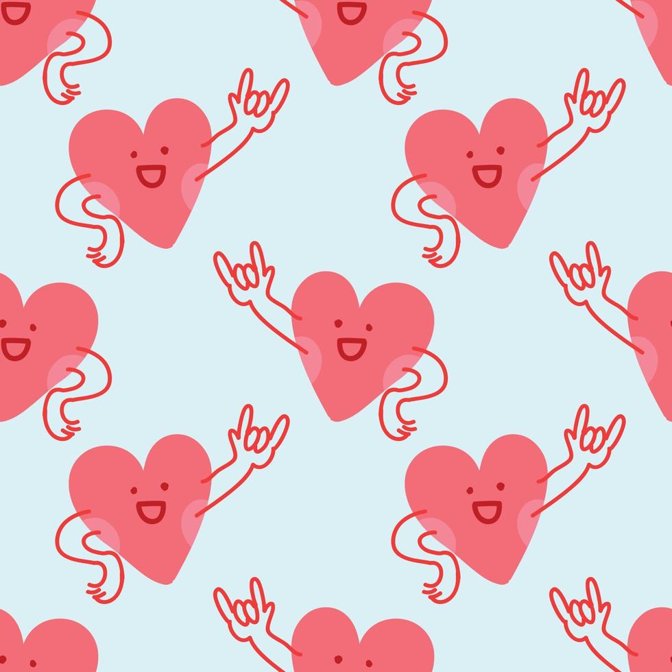 cute hearts seamless pattern vector for valentine wrapping paper