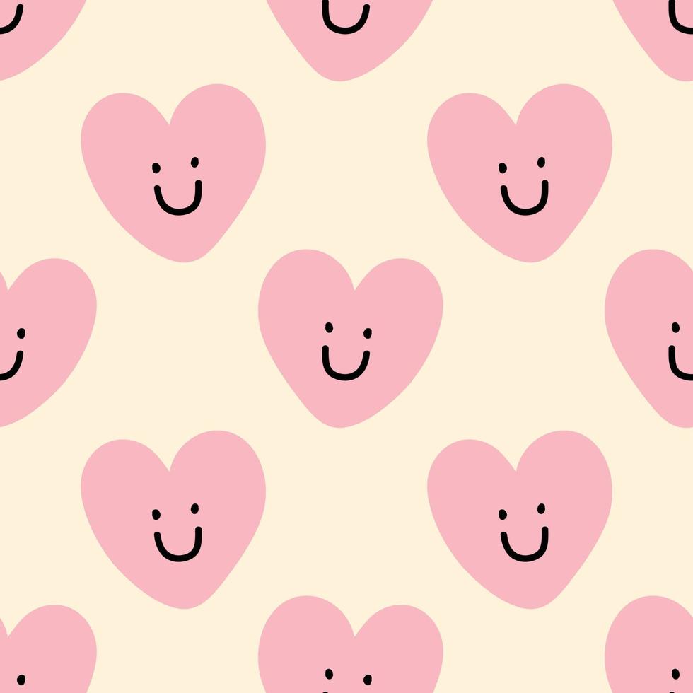 cute hearts seamless pattern design vector