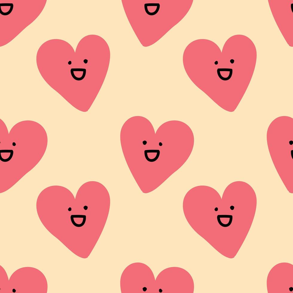 cute handdraw hearts seamless pattern vector for valentine wrapping paper