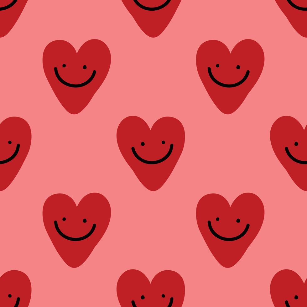 cute hearts seamless pattern design vector for valentine