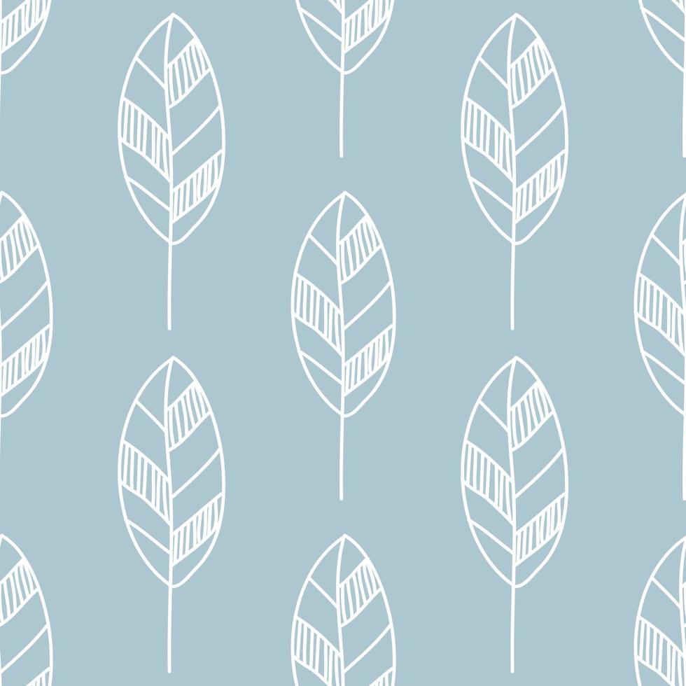 cute doodle trees seamless blue design vector
