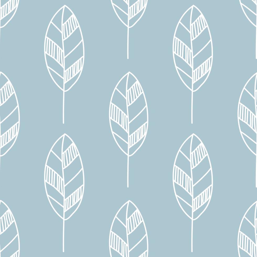 cute doodle trees seamless blue design vector