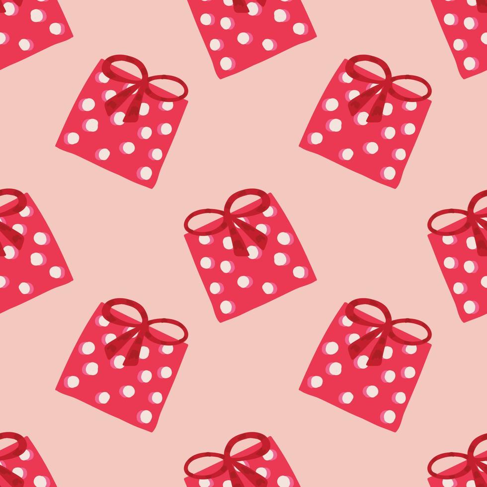 christmas gifts seamless pattern pink design vector