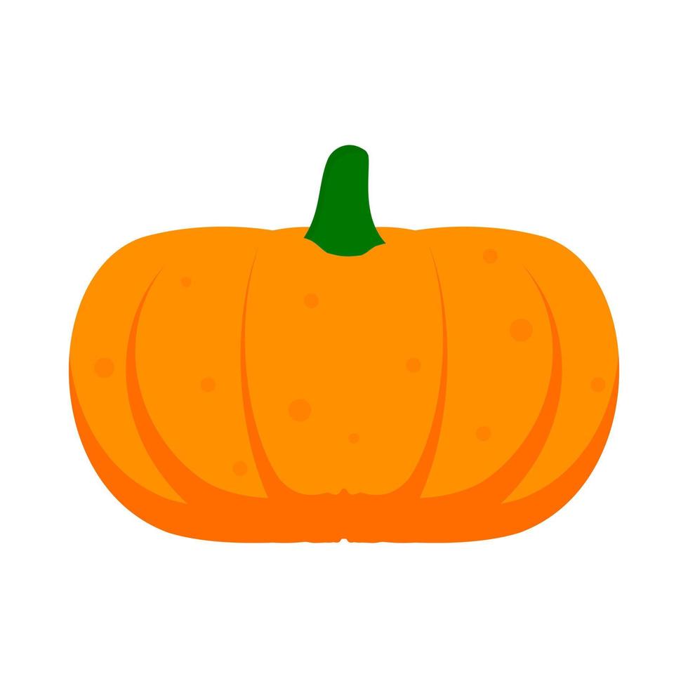 Pumpkin vegetable Halloween celebration vector icon.