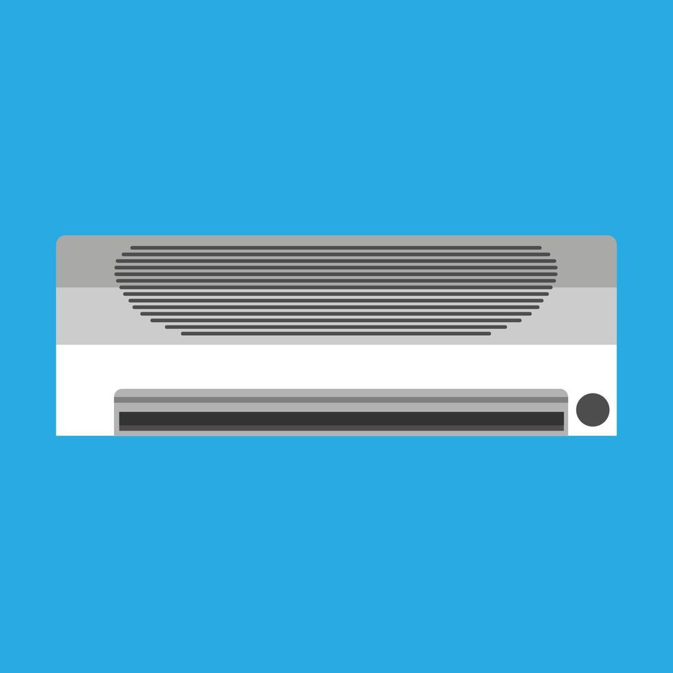 Split aire acondicionado vector icono climatización blanco. equipo de ventilación del sistema de electrodomésticos aislados. máquina de limpieza de unidad de pared