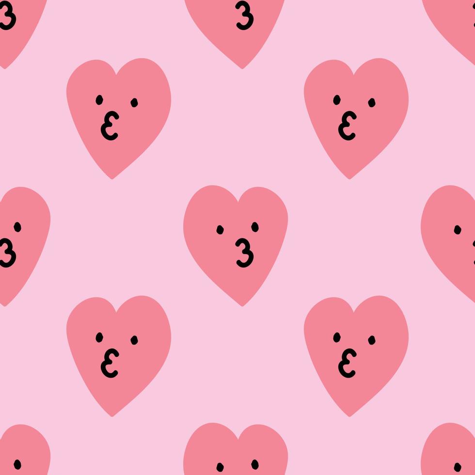 vector de diseño de patrones sin fisuras de corazones lindos para fondo de pantalla lindo de San Valentín