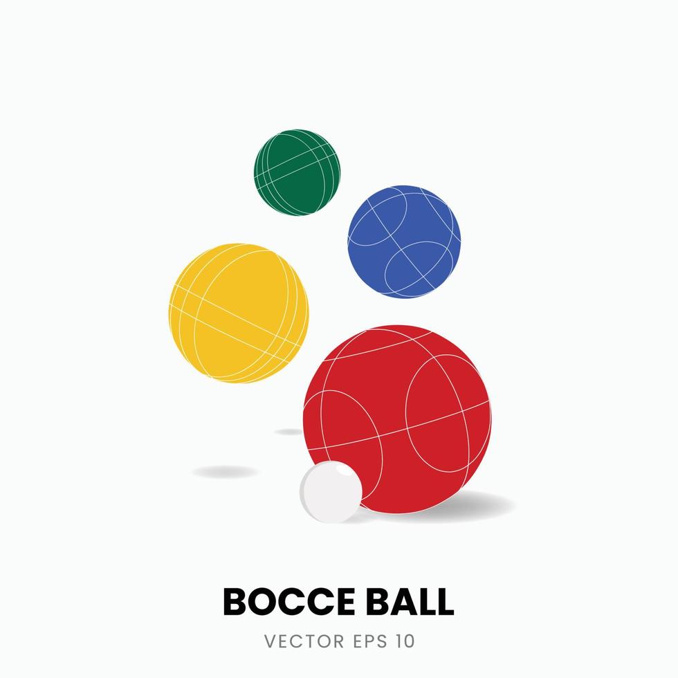 ilustración de bochas en varios colores. perfecto para imágenes adicionales con tema de deportes de bochas. vector