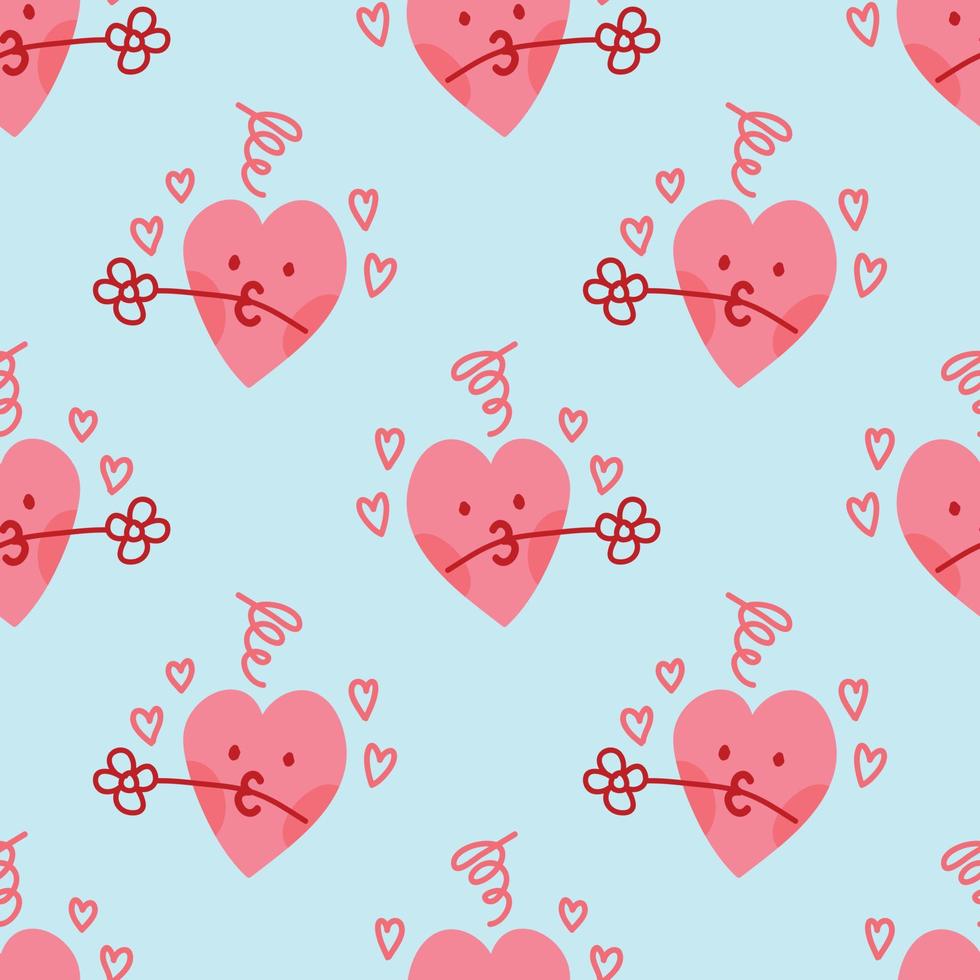 cute hearts seamless pattern design vector for valentine cute background