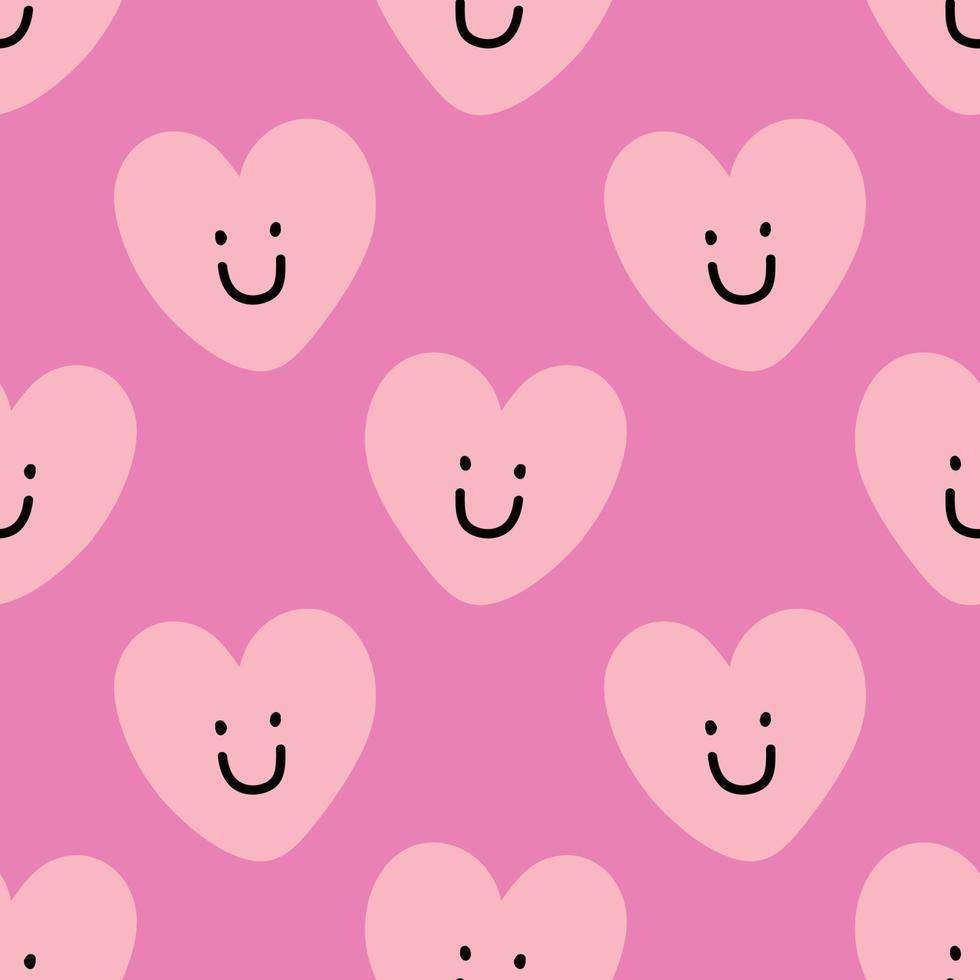 cute hearts seamless pattern design or valentine vector