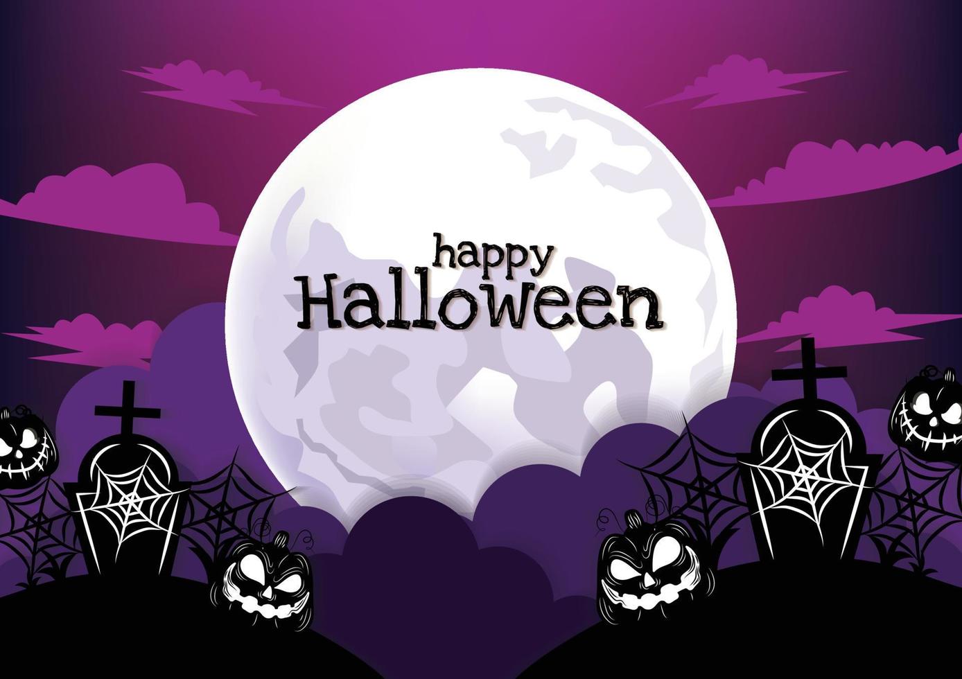 halloween cute item banner vector design